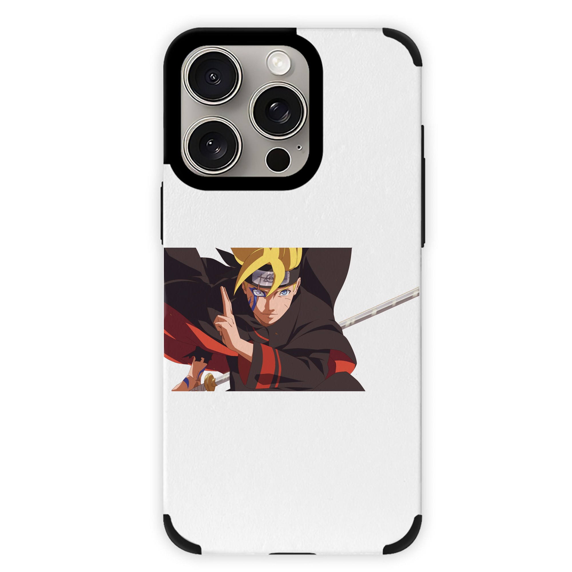 （画像用） NARUTO -ナルト- うずまき ボルト Uzumaki Boruto 【iPhone15ProMax対応】 PUレザー スマホケース 耐衝撃＆黄変防止
