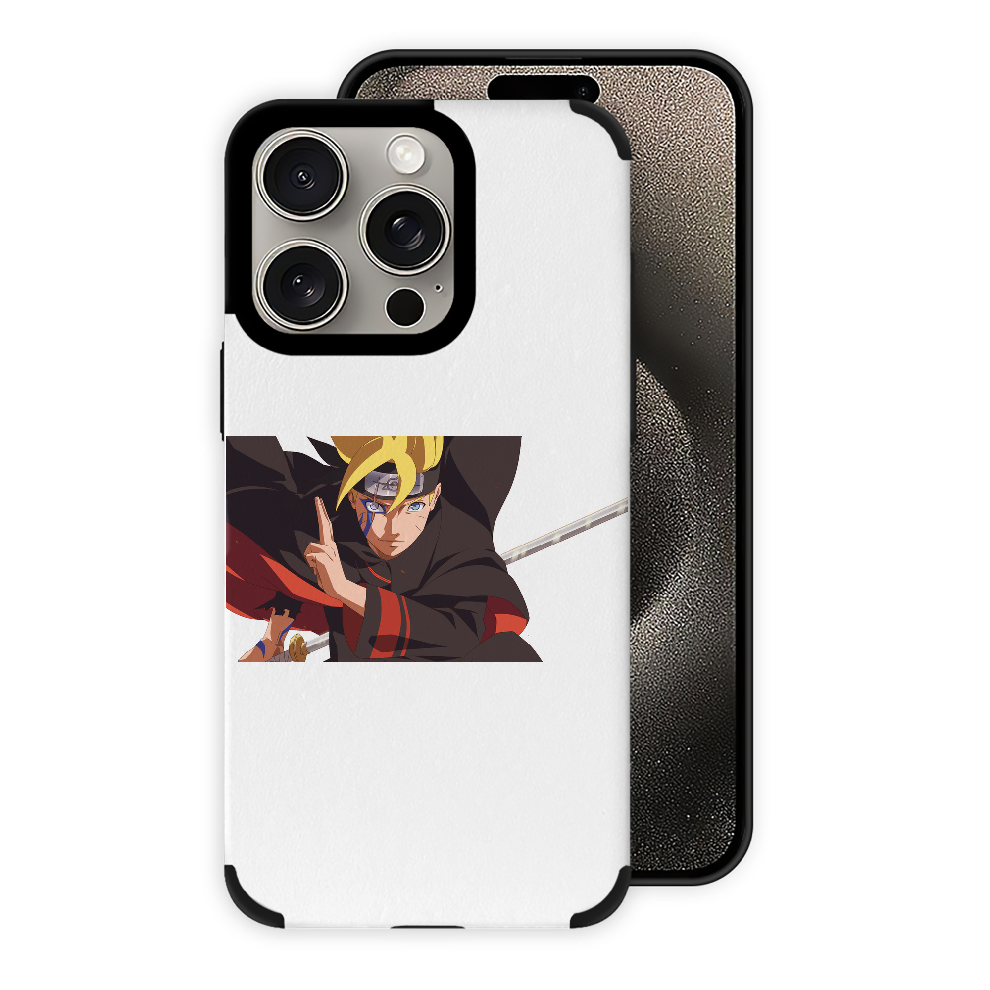 （画像用） NARUTO -ナルト- うずまき ボルト Uzumaki Boruto 【iPhone15ProMax対応】 PUレザー スマホケース 耐衝撃＆黄変防止