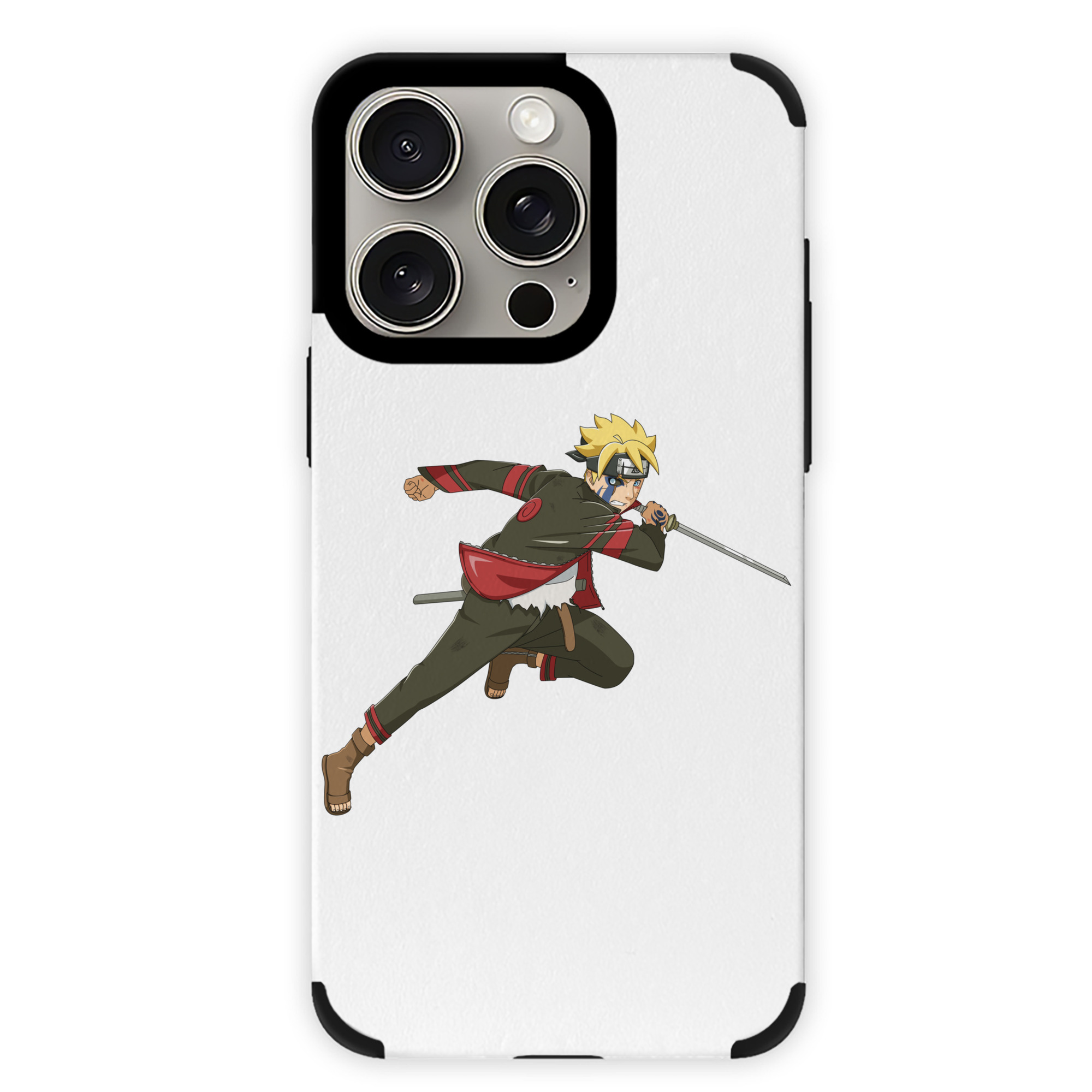 （画像用） NARUTO -ナルト- うずまき ボルト Uzumaki Boruto 【iPhone15ProMax対応】 PUレザー スマホケース 耐衝撃＆黄変防止