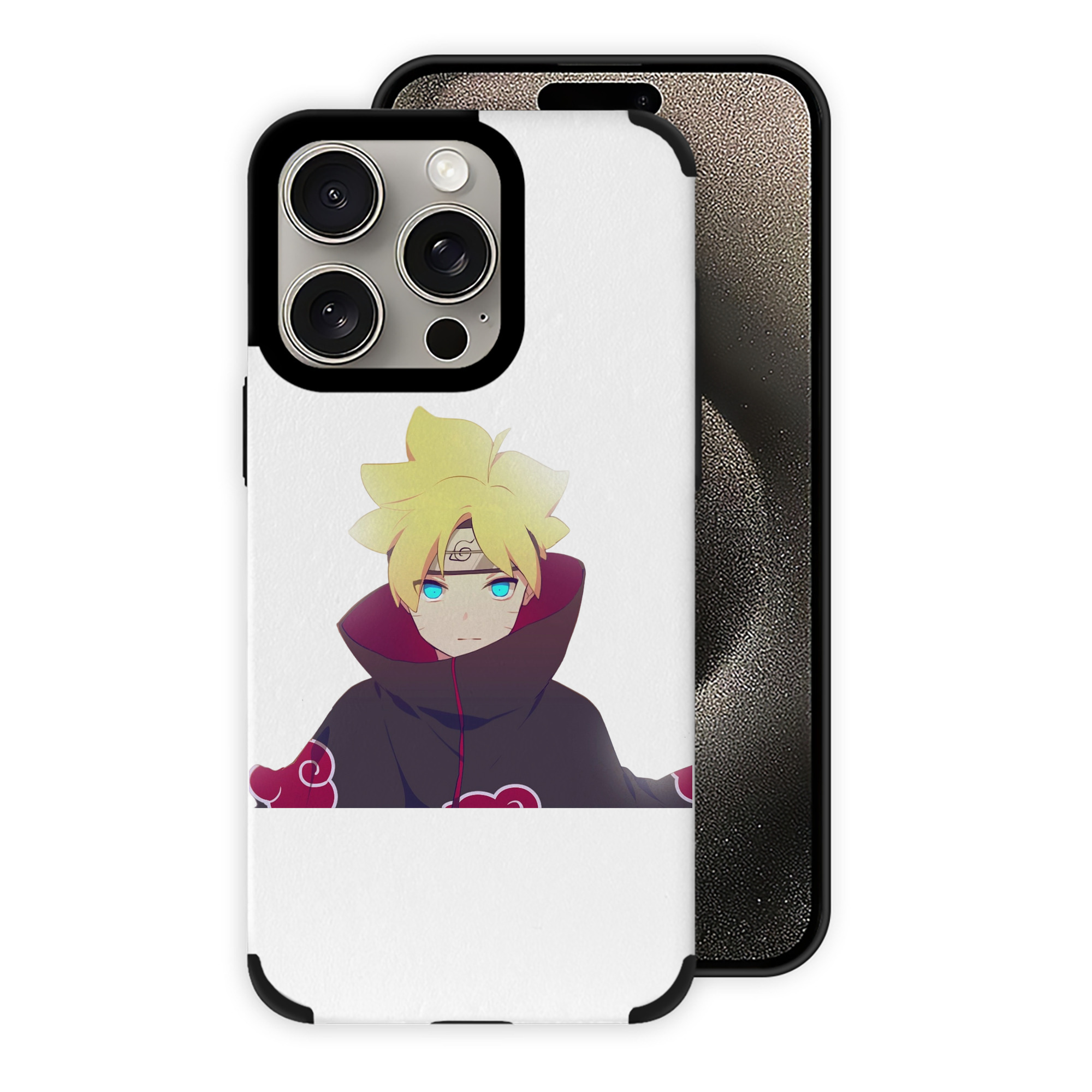 （画像用） NARUTO -ナルト- うずまき ボルト Uzumaki Boruto 【iPhone15ProMax対応】 PUレザー スマホケース 耐衝撃＆黄変防止