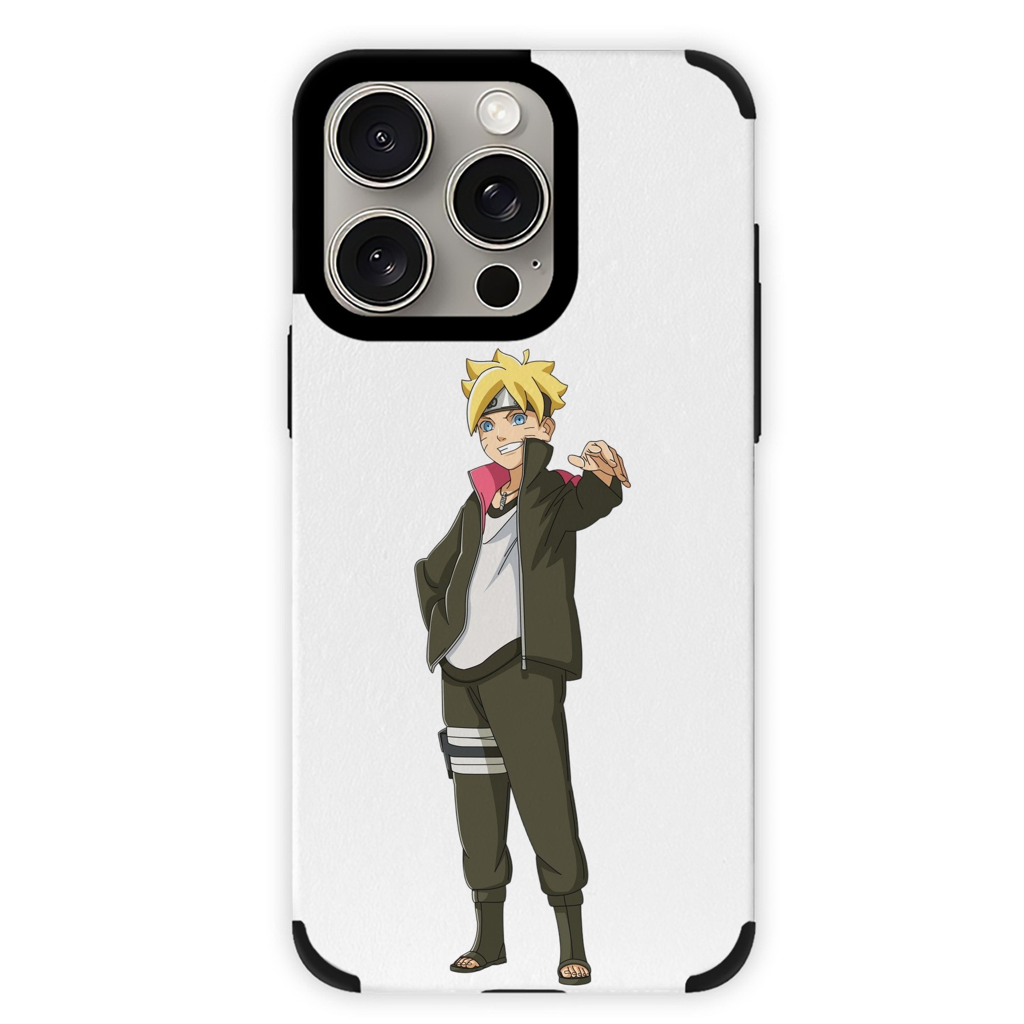 （画像用） NARUTO -ナルト- うずまき ボルト Uzumaki Boruto 【iPhone15ProMax対応】 PUレザー スマホケース 耐衝撃＆黄変防止