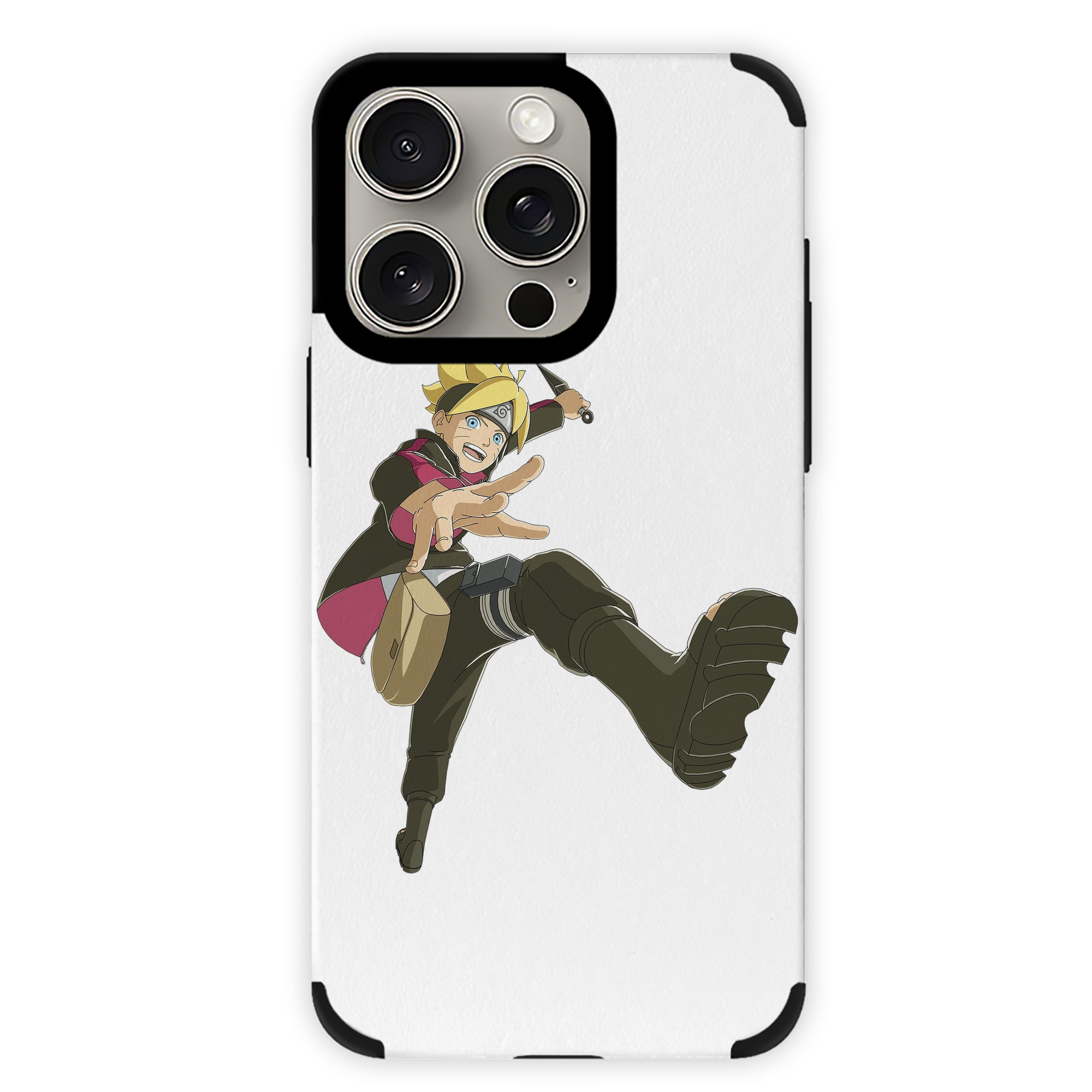 （画像用） NARUTO -ナルト- うずまき ボルト Uzumaki Boruto 【iPhone15ProMax対応】 PUレザー スマホケース 耐衝撃＆黄変防止