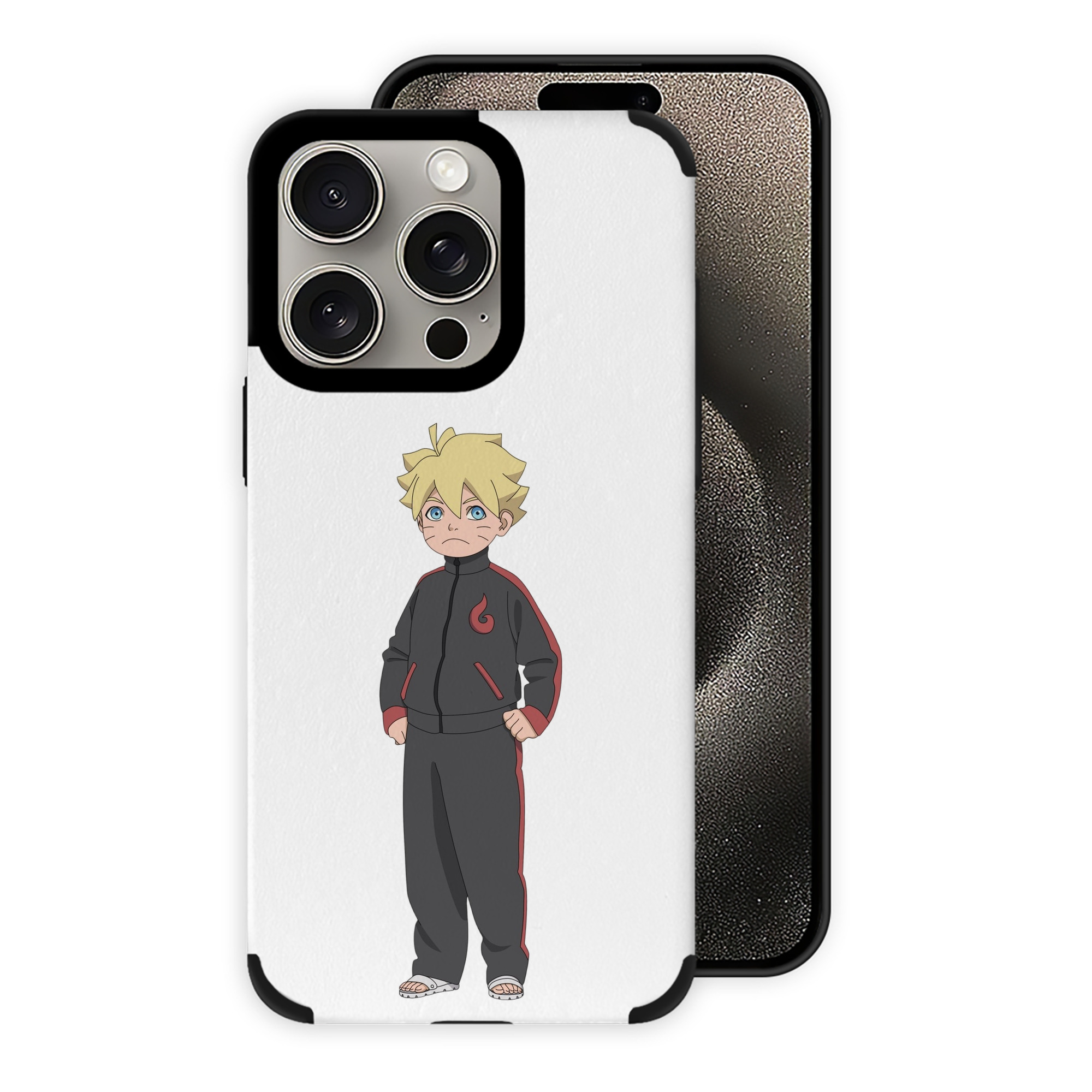 （画像用） NARUTO -ナルト- うずまき ボルト Uzumaki Boruto 【iPhone15ProMax対応】 PUレザー スマホケース 耐衝撃＆黄変防止