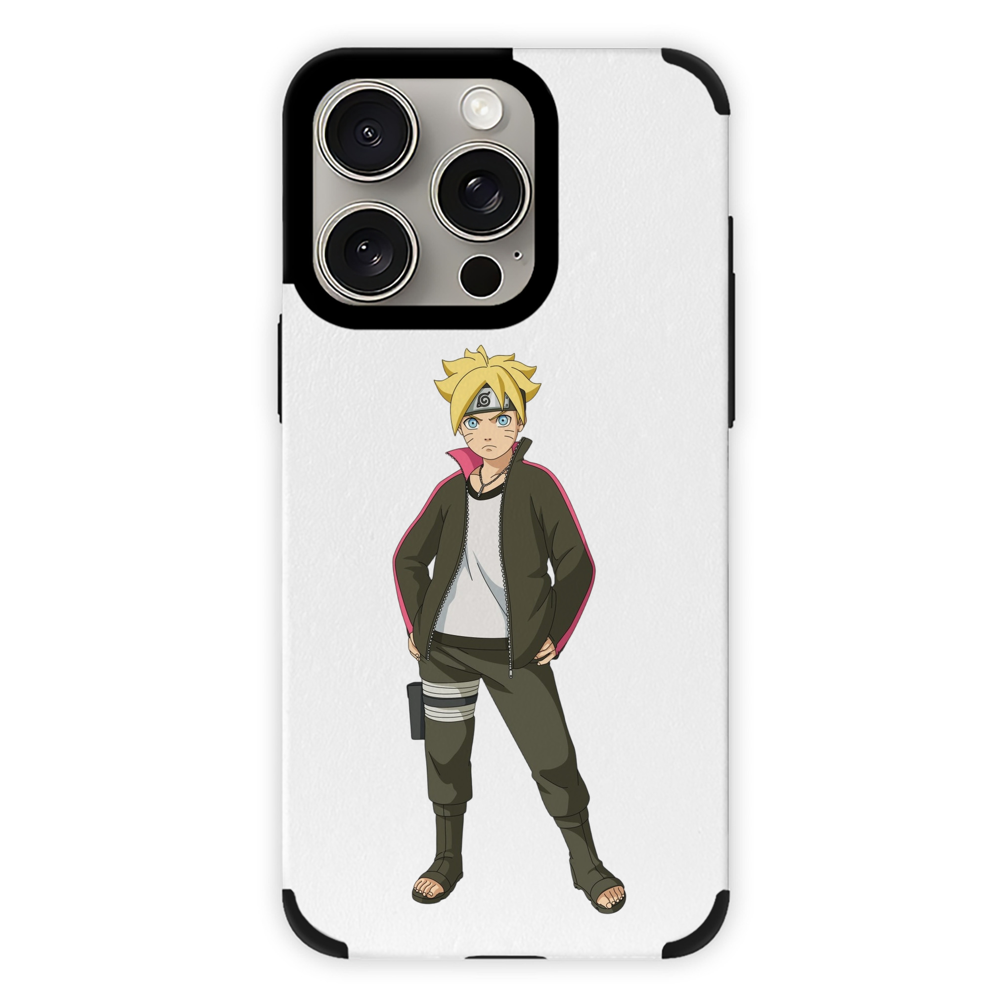 （画像用） NARUTO -ナルト- うずまき ボルト Uzumaki Boruto 【iPhone15ProMax対応】 PUレザー スマホケース 耐衝撃＆黄変防止
