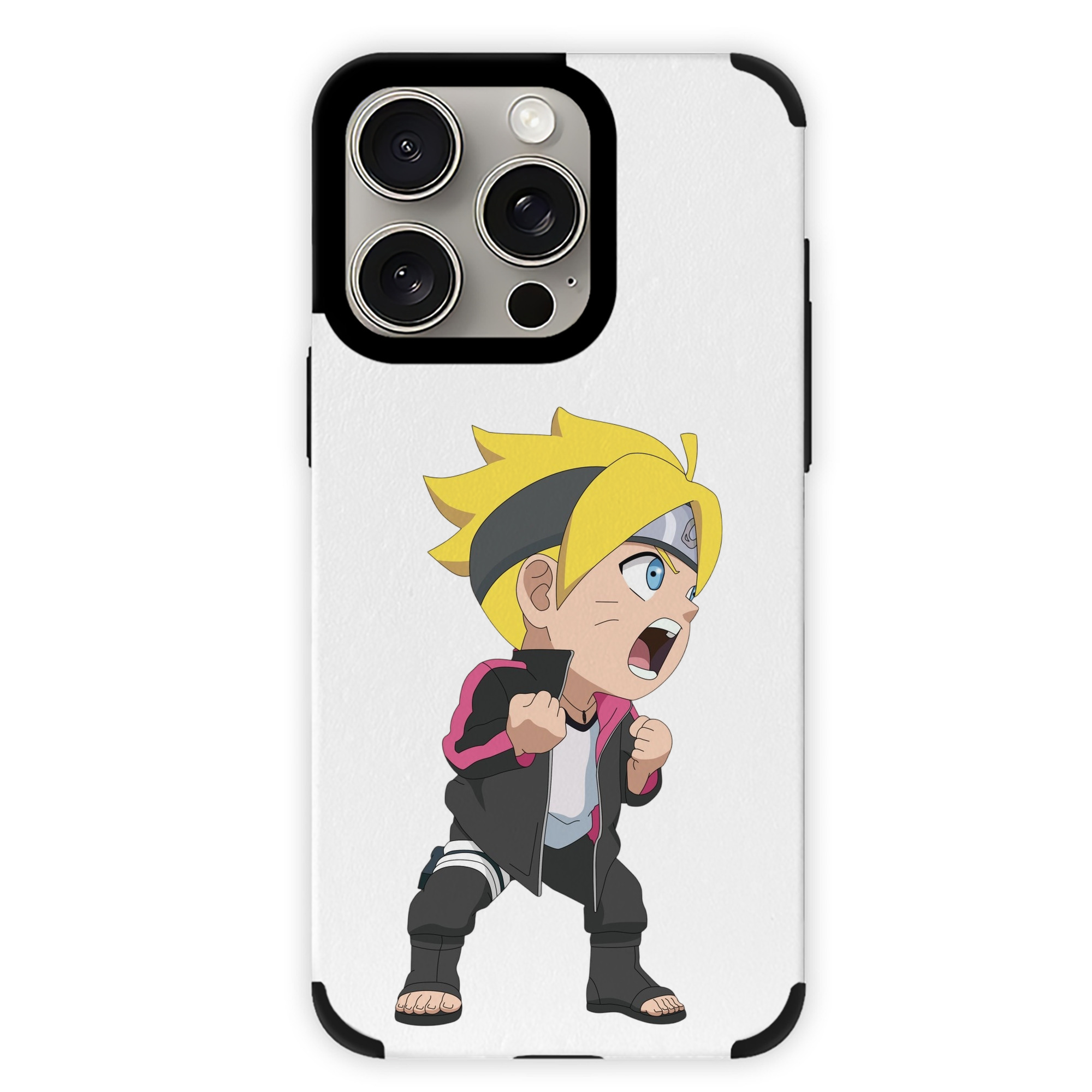 （画像用） NARUTO -ナルト- うずまき ボルト Uzumaki Boruto 【iPhone15ProMax対応】 PUレザー スマホケース 耐衝撃＆黄変防止