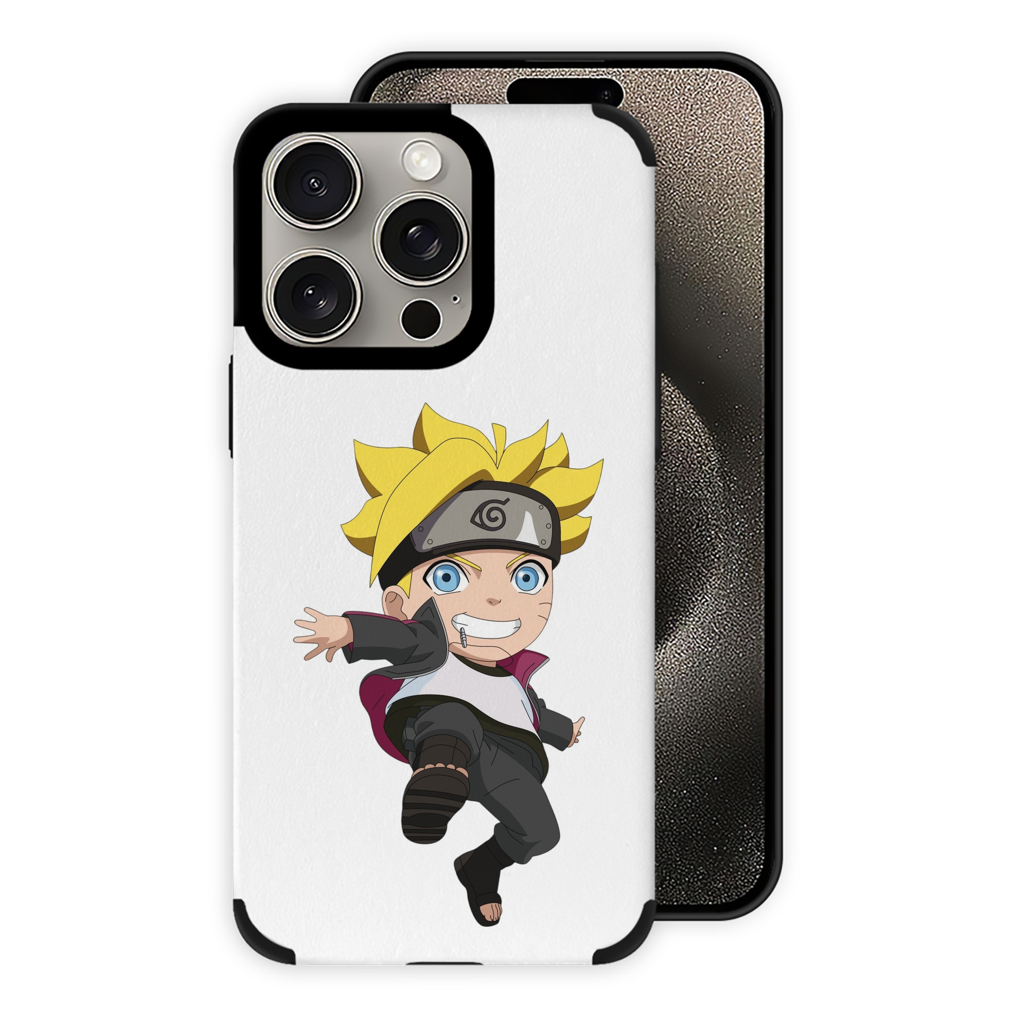 （画像用） NARUTO -ナルト- うずまき ボルト Uzumaki Boruto 【iPhone15ProMax対応】 PUレザー スマホケース 耐衝撃＆黄変防止