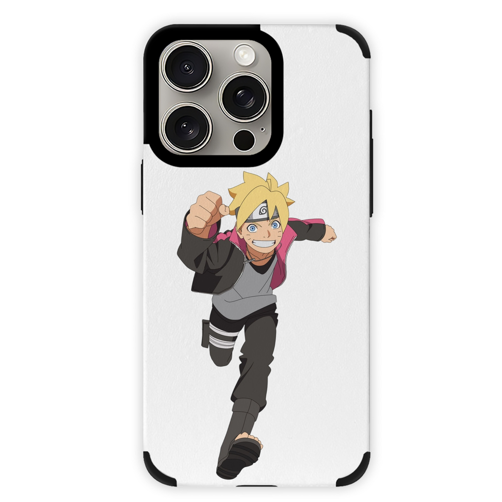 （画像用） NARUTO -ナルト- うずまき ボルト Uzumaki Boruto 【iPhone15ProMax対応】 PUレザー スマホケース 耐衝撃＆黄変防止