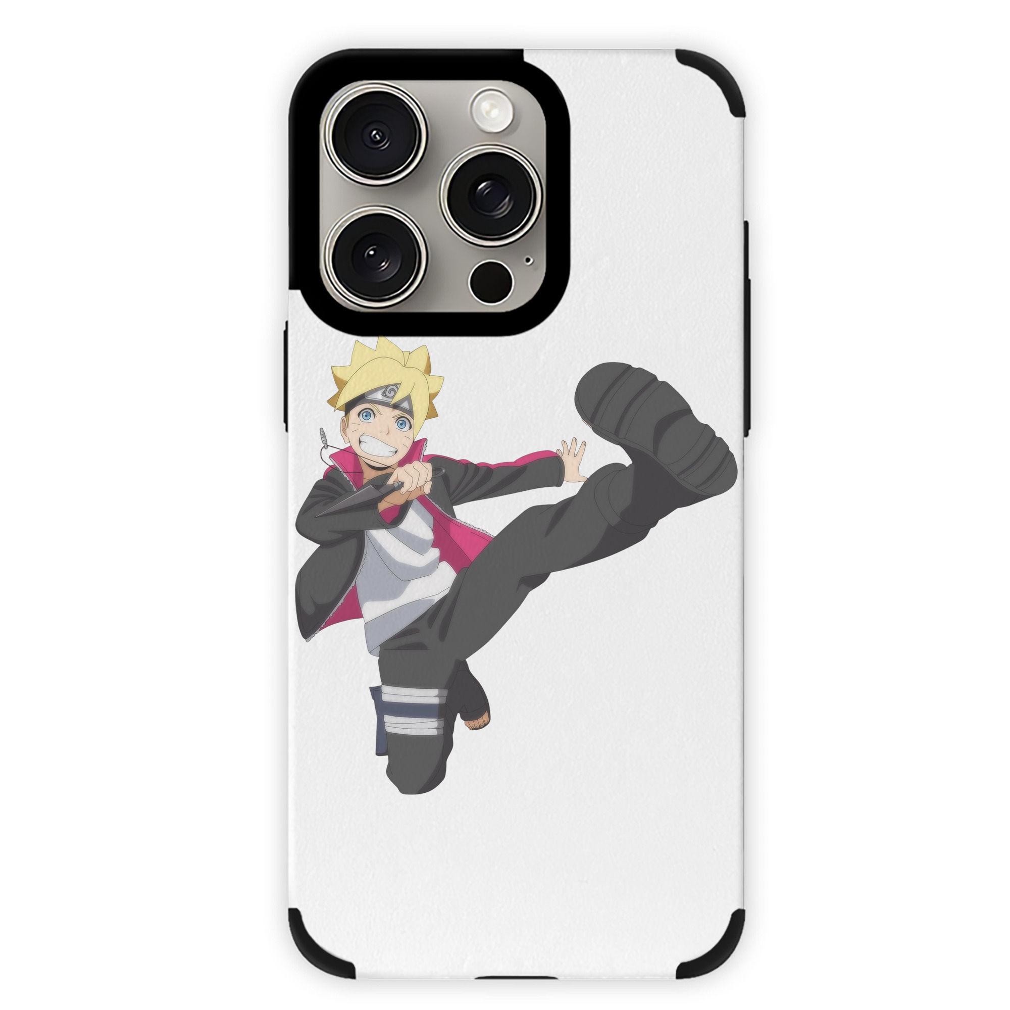 （画像用） NARUTO -ナルト- うずまき ボルト Uzumaki Boruto 【iPhone15ProMax対応】 PUレザー スマホケース 耐衝撃＆黄変防止