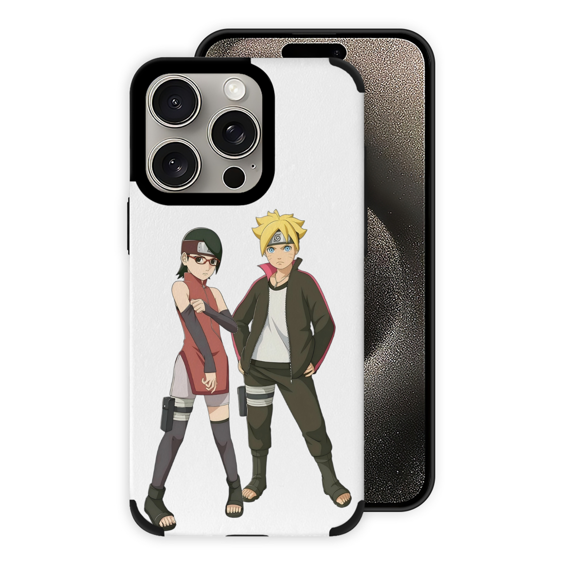 （画像用） NARUTO -ナルト- うずまき ボルト Uzumaki Boruto 【iPhone15ProMax対応】 PUレザー スマホケース 耐衝撃＆黄変防止