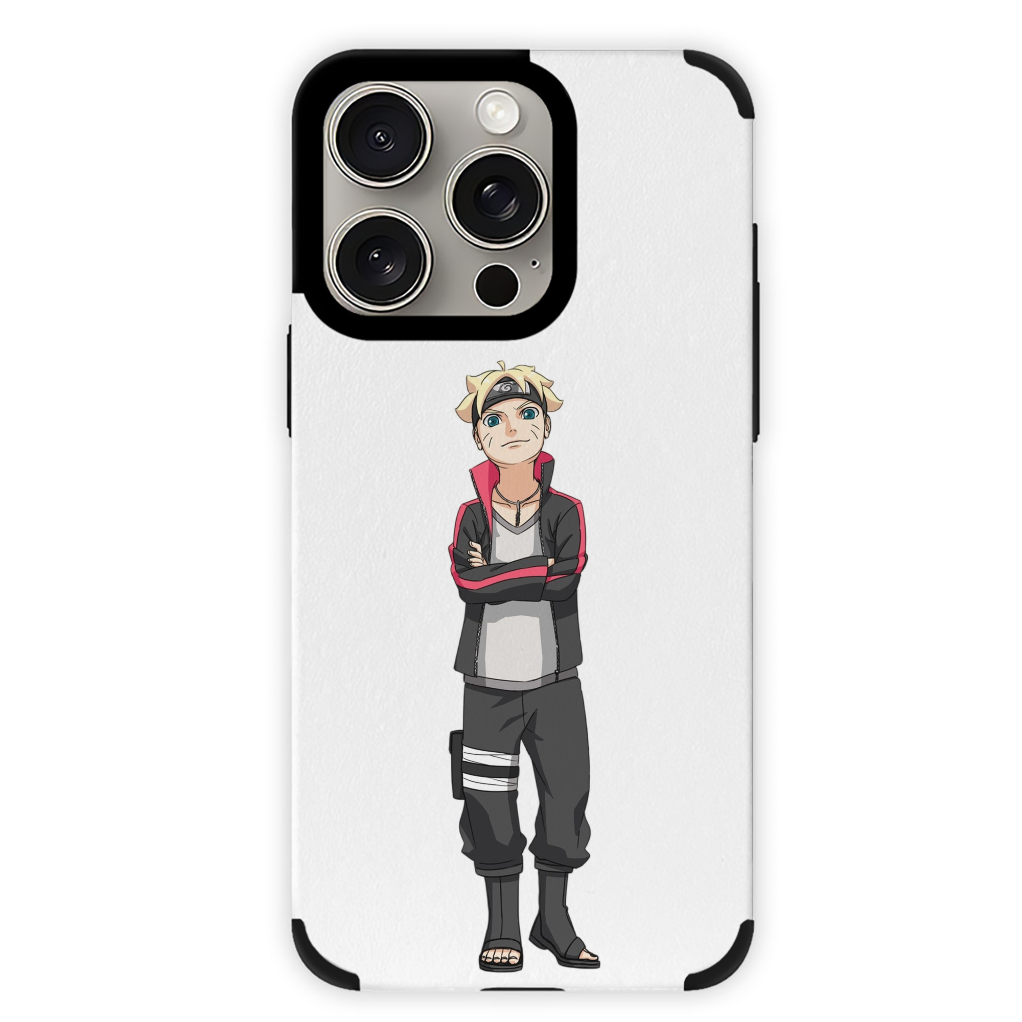 （画像用） NARUTO -ナルト- うずまき ボルト Uzumaki Boruto 【iPhone15ProMax対応】 PUレザー スマホケース 耐衝撃＆黄変防止