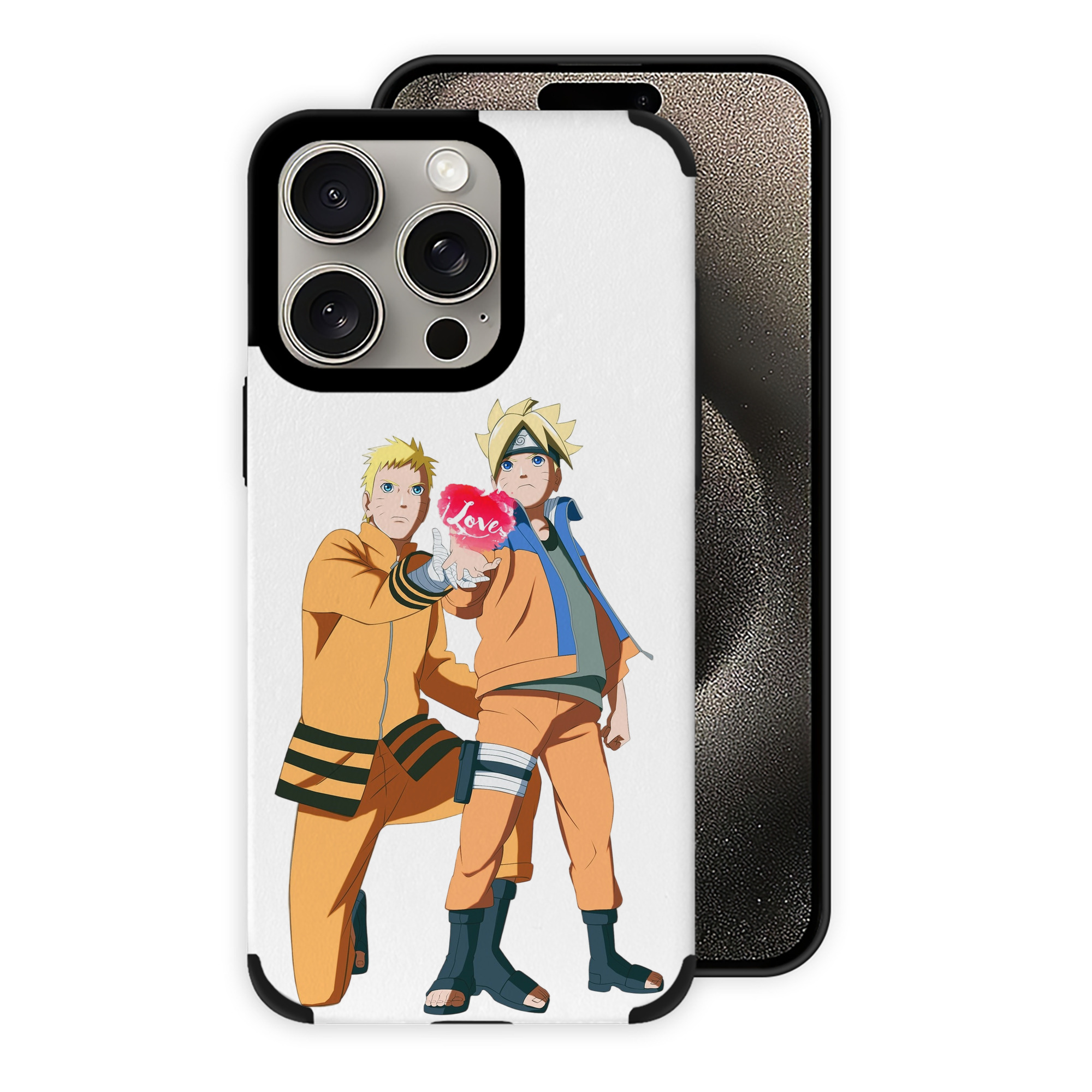 （画像用） NARUTO -ナルト- うずまき ボルト Uzumaki Boruto 【iPhone15ProMax対応】 PUレザー スマホケース 耐衝撃＆黄変防止