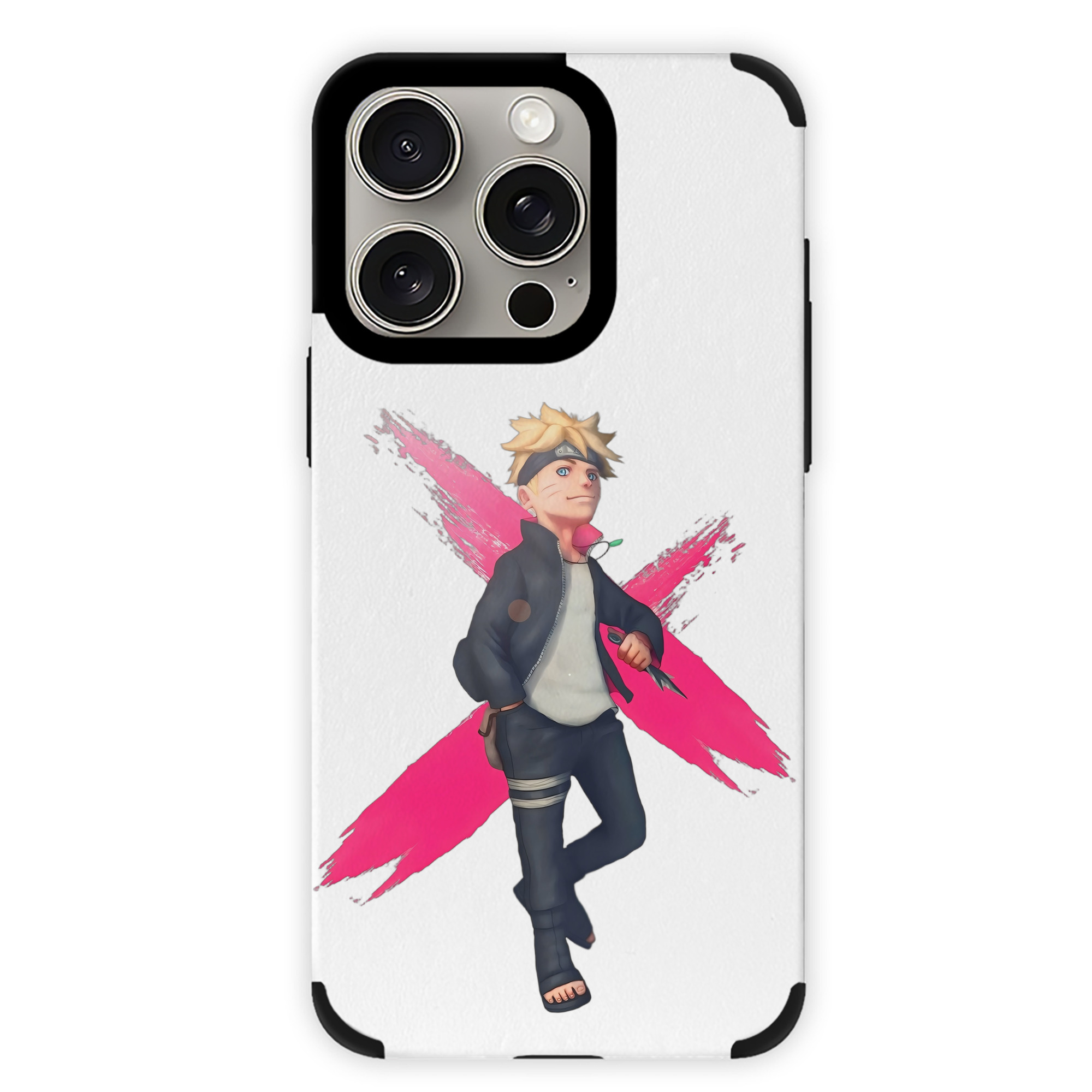 （画像用） NARUTO -ナルト- うずまき ボルト Uzumaki Boruto 【iPhone15ProMax対応】 PUレザー スマホケース 耐衝撃＆黄変防止