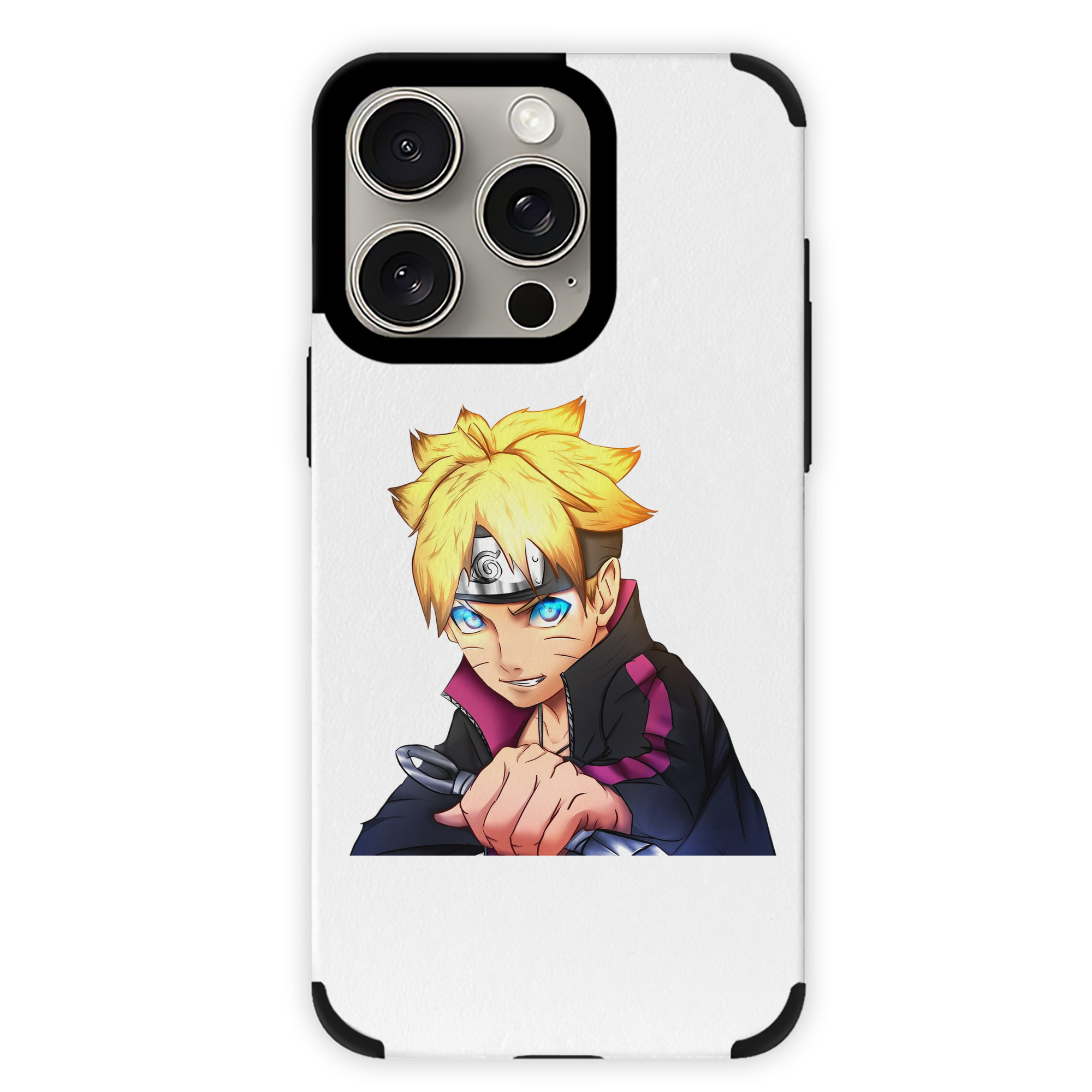 （画像用） NARUTO -ナルト- うずまき ボルト Uzumaki Boruto 【iPhone15ProMax対応】 PUレザー スマホケース 耐衝撃＆黄変防止