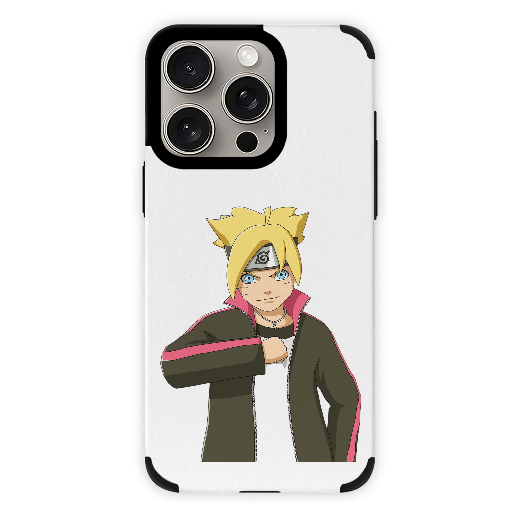 （画像用） NARUTO -ナルト- うずまき ボルト Uzumaki Boruto 【iPhone15ProMax対応】 PUレザー スマホケース 耐衝撃＆黄変防止