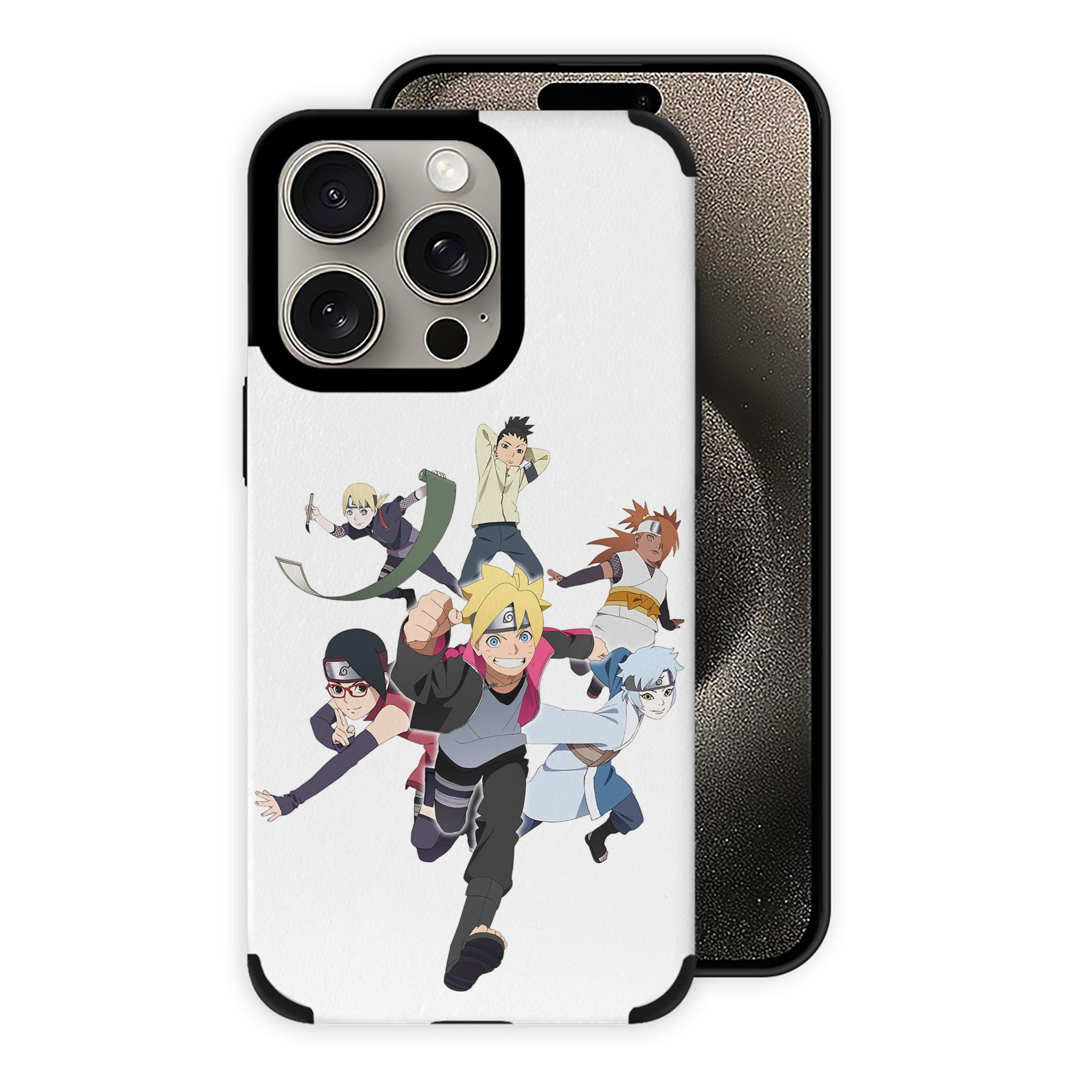 （画像用） NARUTO -ナルト- うずまき ボルト Uzumaki Boruto 【iPhone15ProMax対応】 PUレザー スマホケース 耐衝撃＆黄変防止
