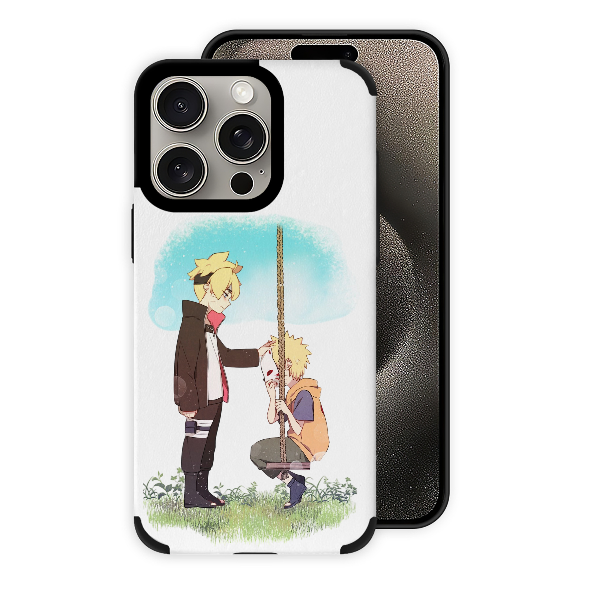 （画像用） NARUTO -ナルト- うずまき ボルト Uzumaki Boruto 【iPhone15ProMax対応】 PUレザー スマホケース 耐衝撃＆黄変防止