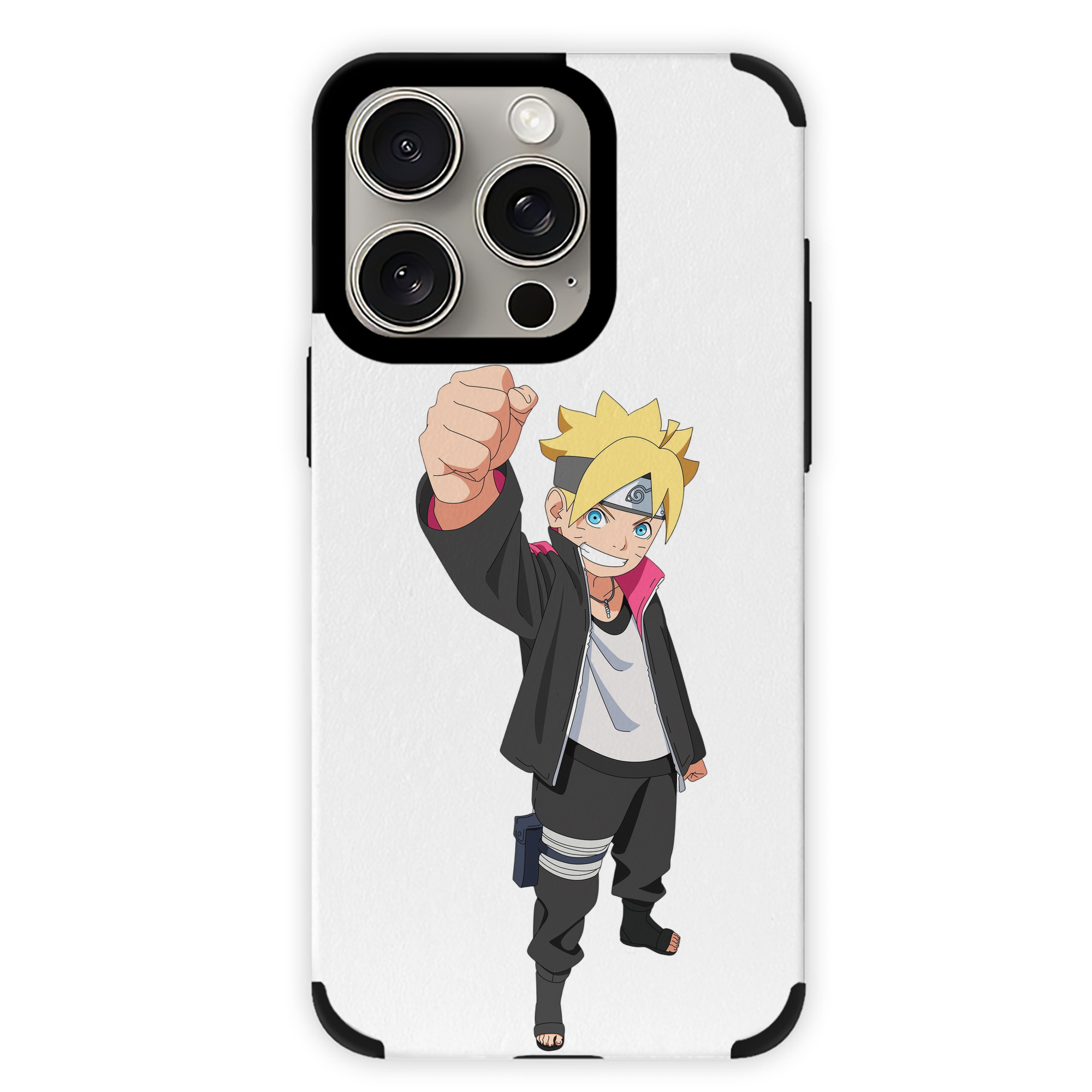 （画像用） NARUTO -ナルト- うずまき ボルト Uzumaki Boruto 【iPhone15ProMax対応】 PUレザー スマホケース 耐衝撃＆黄変防止