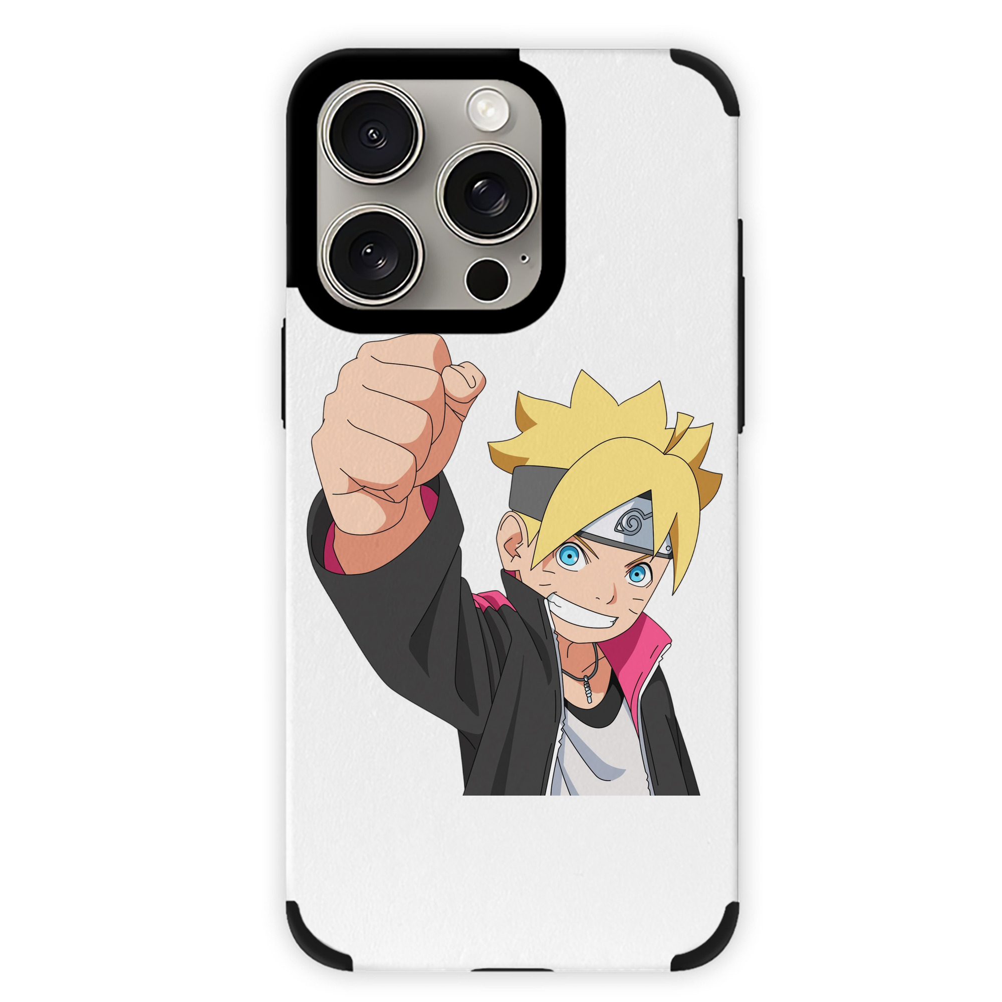 （画像用） NARUTO -ナルト- うずまき ボルト Uzumaki Boruto 【iPhone15ProMax対応】 PUレザー スマホケース 耐衝撃＆黄変防止