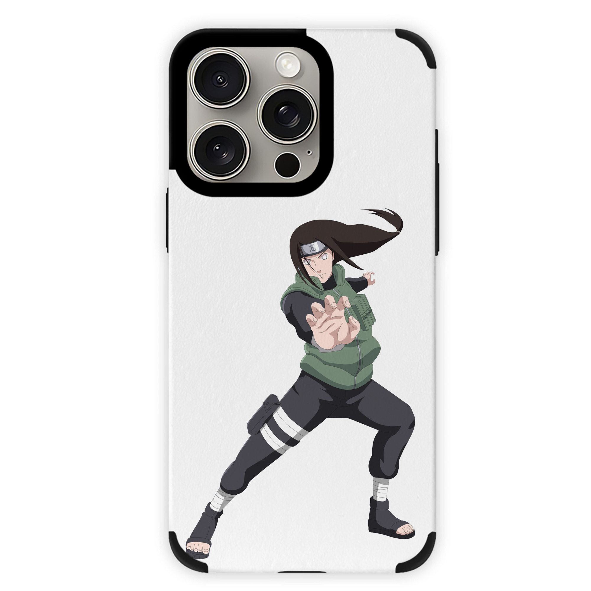 （画像用） NARUTO -ナルト- 日向ネジ Hyūga Neji 【iPhone15ProMax対応】 PUレザー スマホケース 耐衝撃＆黄変防止