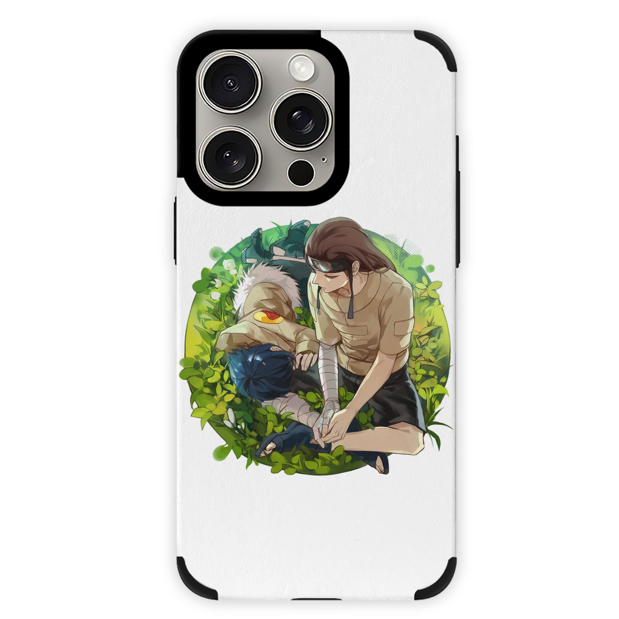 （画像用） NARUTO -ナルト- 日向ネジ Hyūga Neji 【iPhone15ProMax対応】 PUレザー スマホケース 耐衝撃＆黄変防止