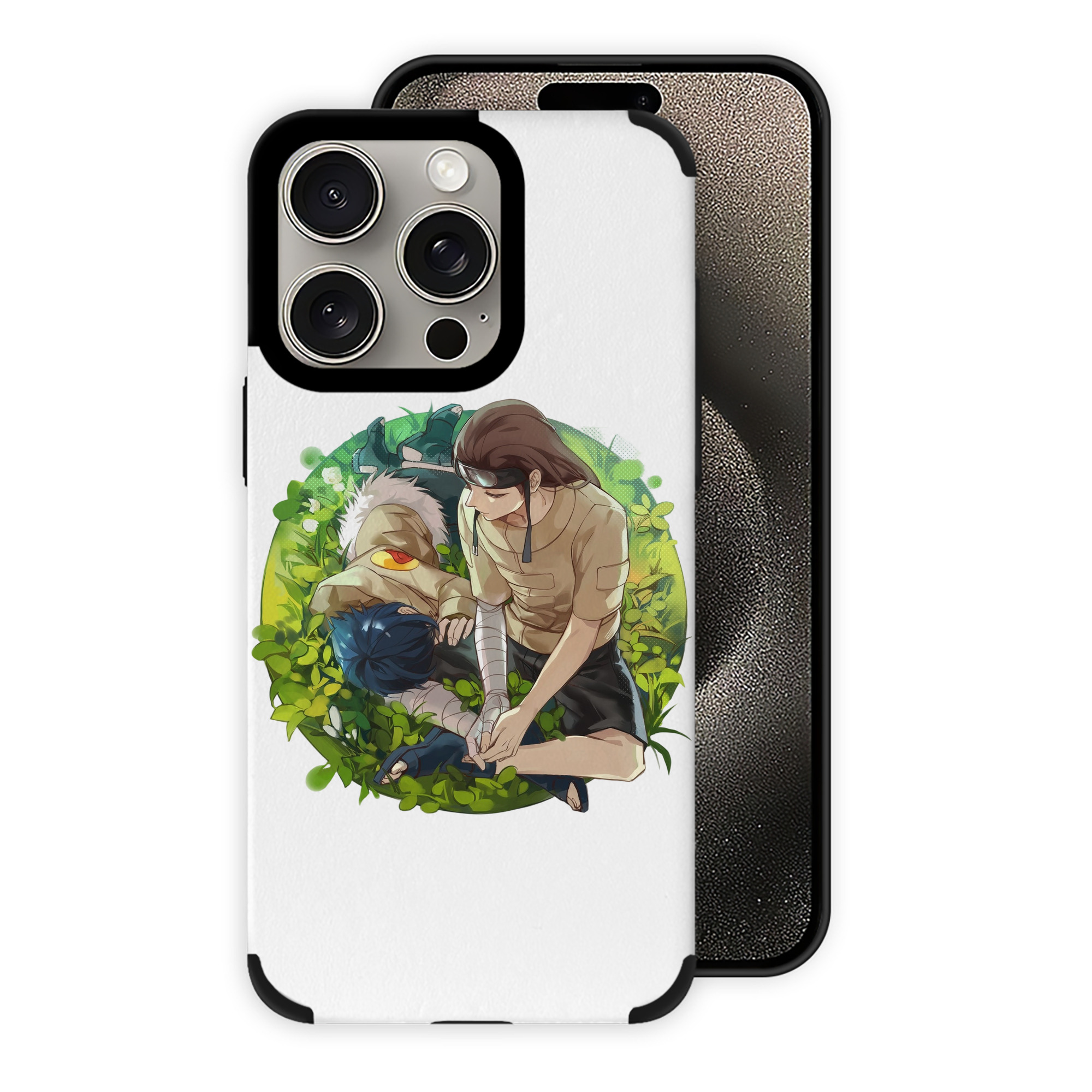 （画像用） NARUTO -ナルト- 日向ネジ Hyūga Neji 【iPhone15ProMax対応】 PUレザー スマホケース 耐衝撃＆黄変防止