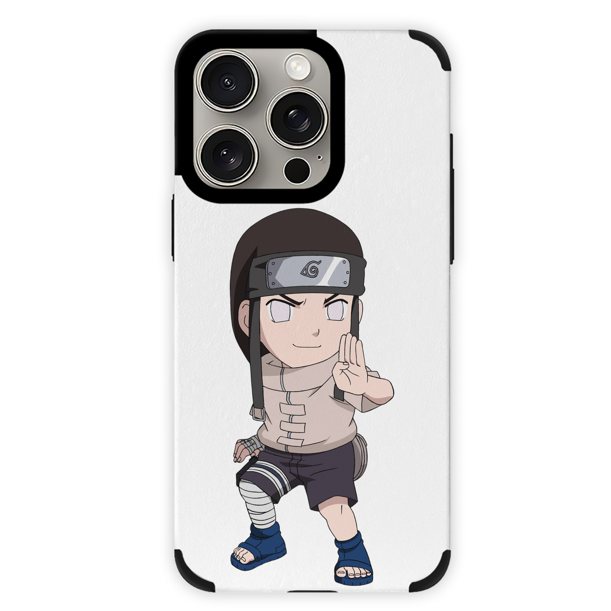 （画像用） NARUTO -ナルト- 日向ネジ Hyūga Neji 【iPhone15ProMax対応】 PUレザー スマホケース 耐衝撃＆黄変防止