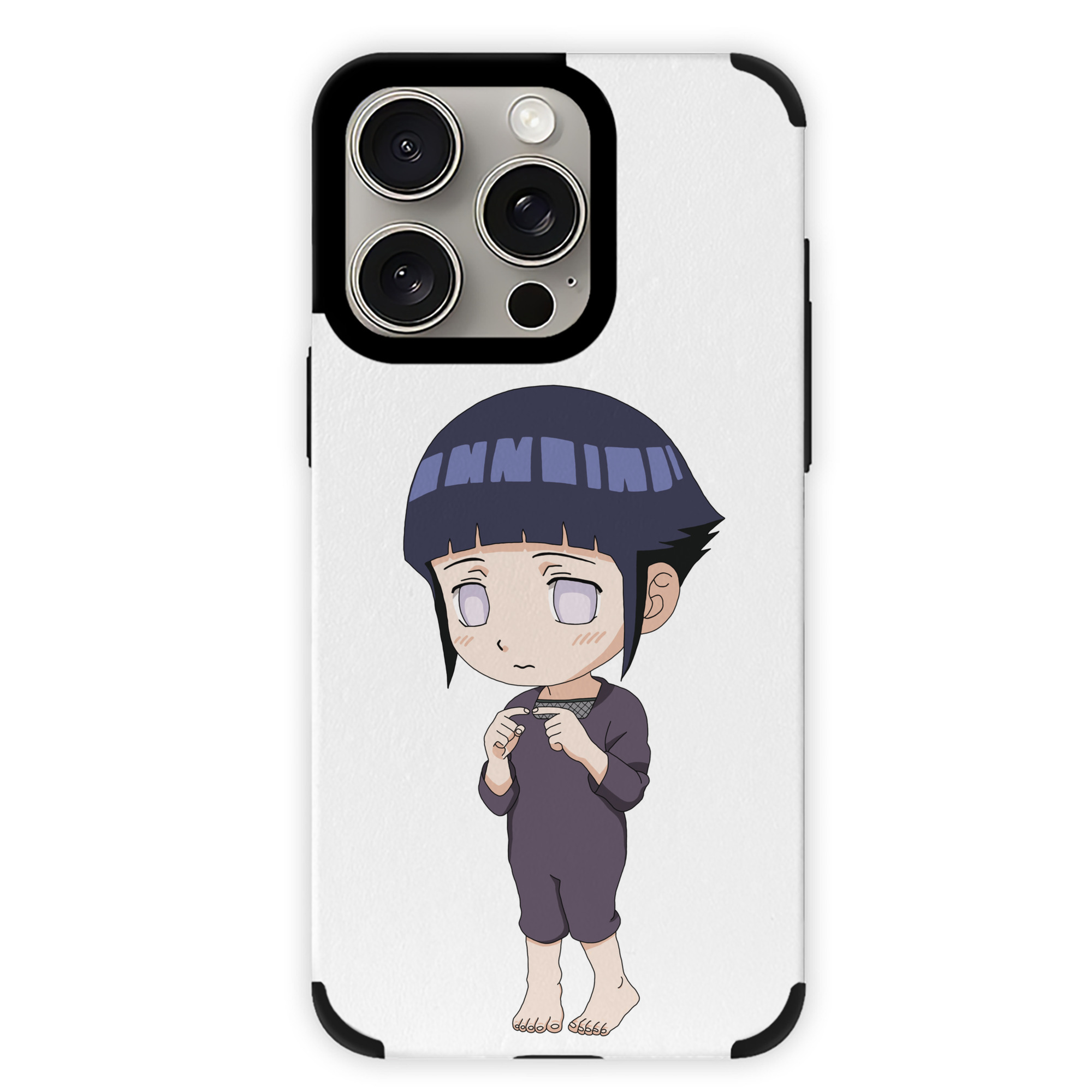 （画像用） NARUTO -ナルト- 日向ヒナタ Hyūga Hinata 【iPhone15ProMax対応】 PUレザー スマホケース 耐衝撃＆黄変防止