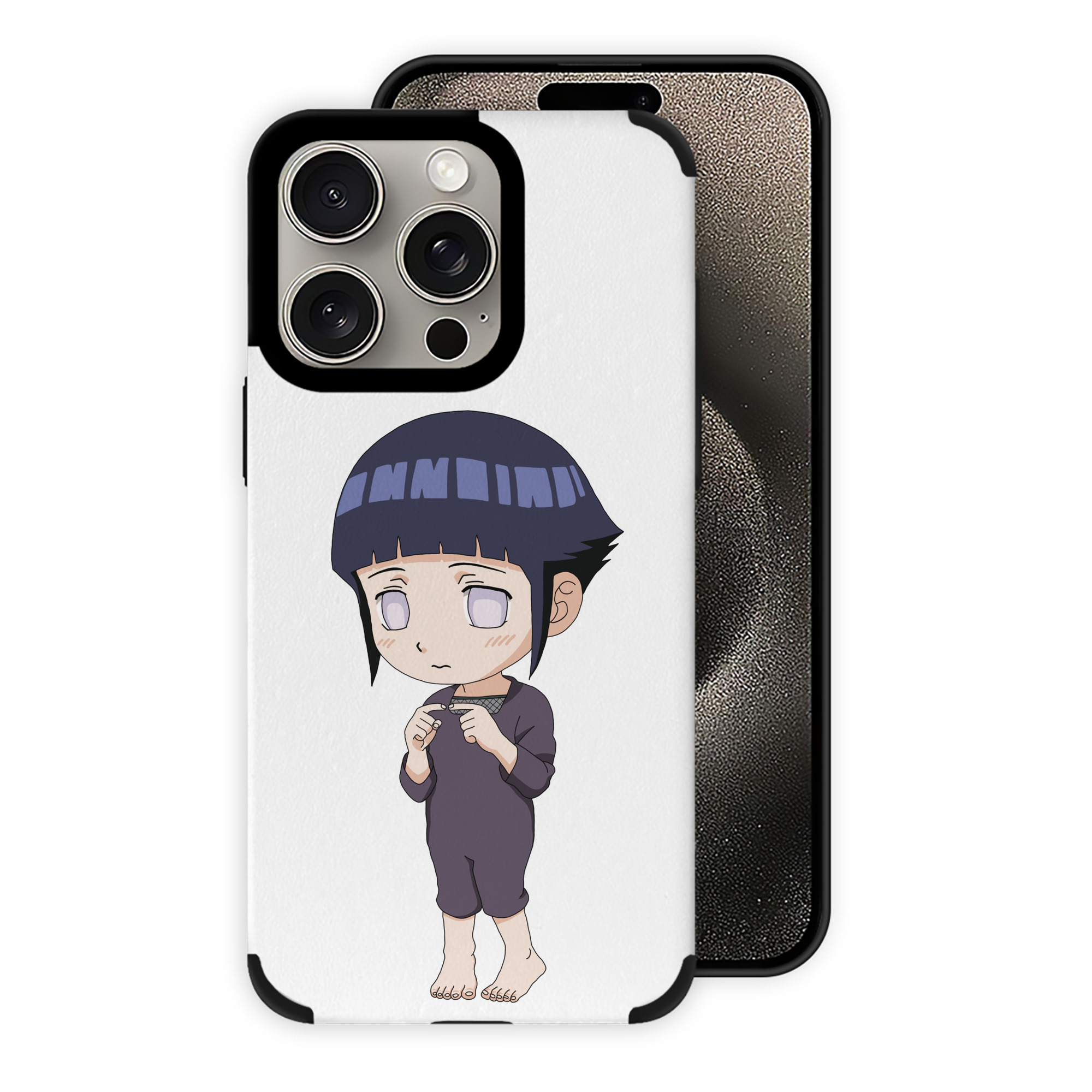 （画像用） NARUTO -ナルト- 日向ヒナタ Hyūga Hinata 【iPhone15ProMax対応】 PUレザー スマホケース 耐衝撃＆黄変防止