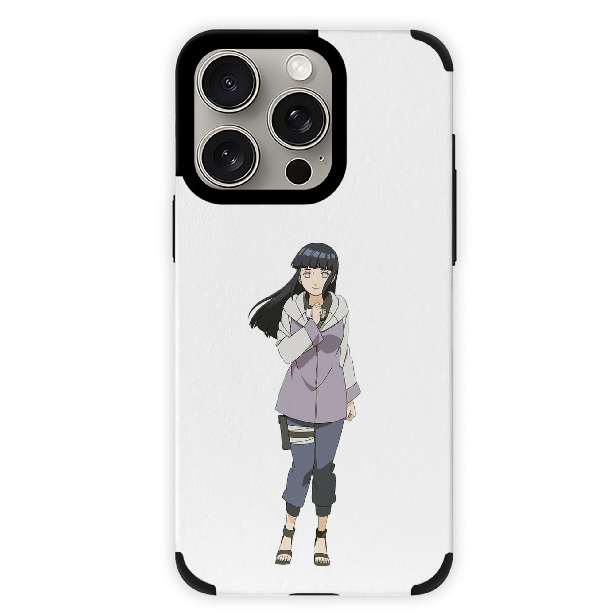 （画像用） NARUTO -ナルト- 日向ヒナタ Hyūga Hinata 【iPhone15ProMax対応】 PUレザー スマホケース 耐衝撃＆黄変防止