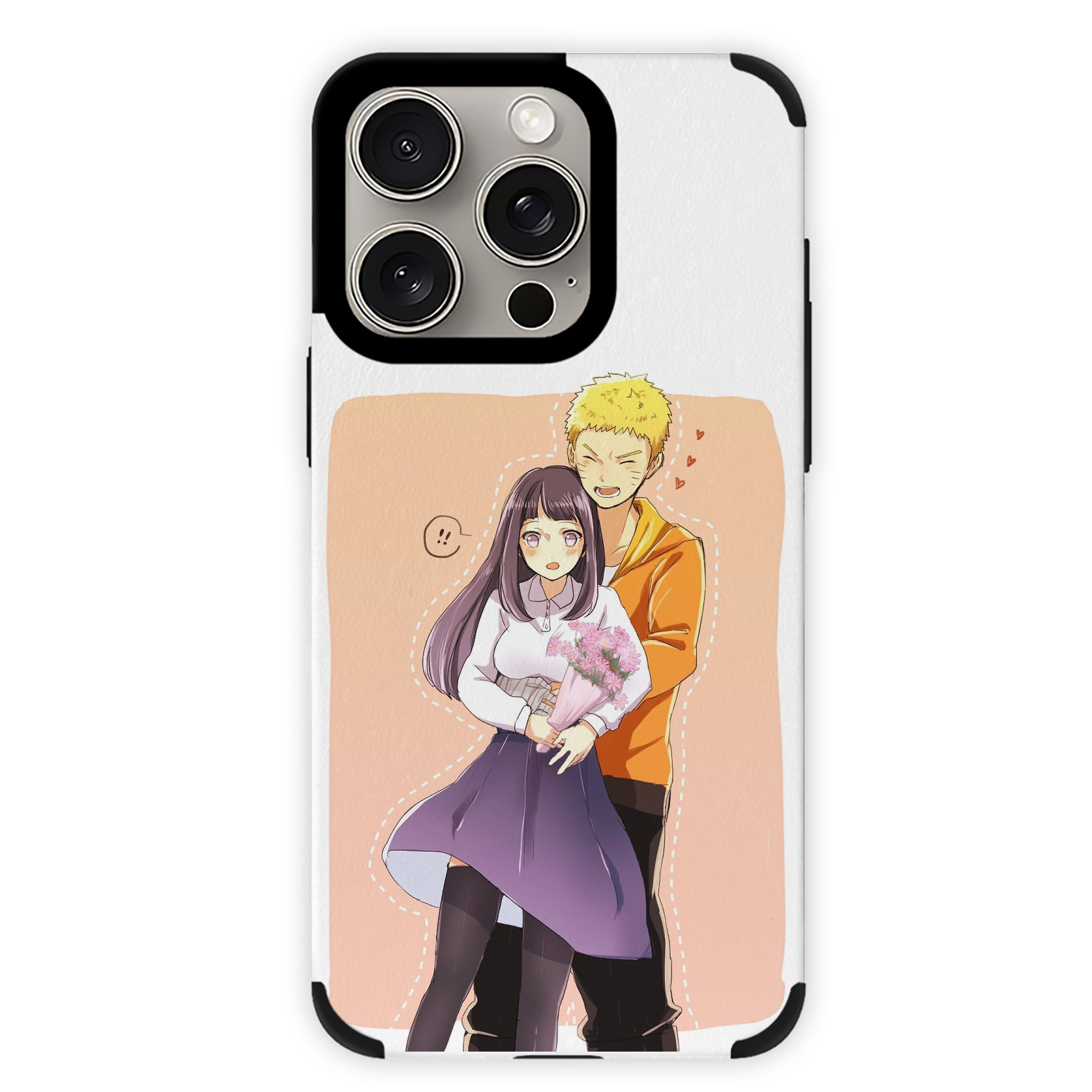 （画像用） NARUTO -ナルト- 日向ヒナタ Hyūga Hinata 【iPhone15ProMax対応】 PUレザー スマホケース 耐衝撃＆黄変防止