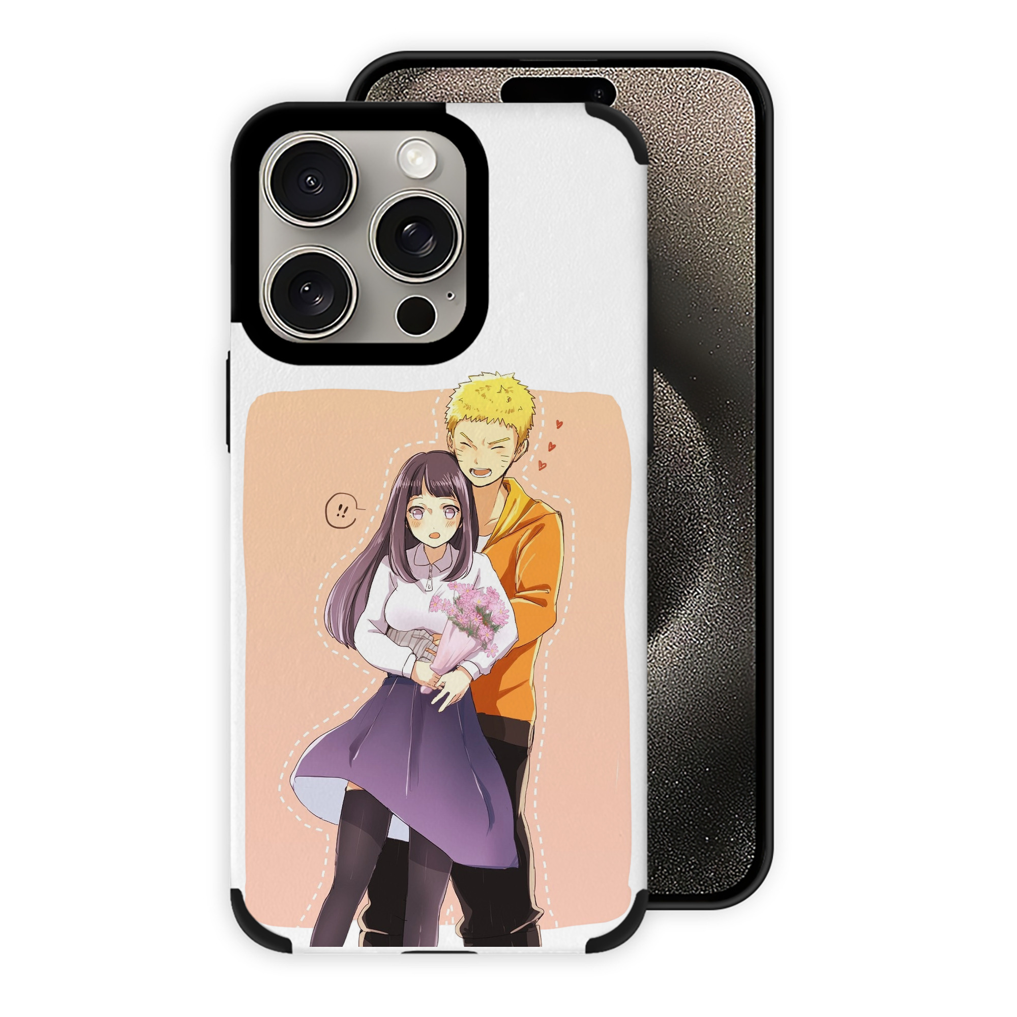 （画像用） NARUTO -ナルト- 日向ヒナタ Hyūga Hinata 【iPhone15ProMax対応】 PUレザー スマホケース 耐衝撃＆黄変防止
