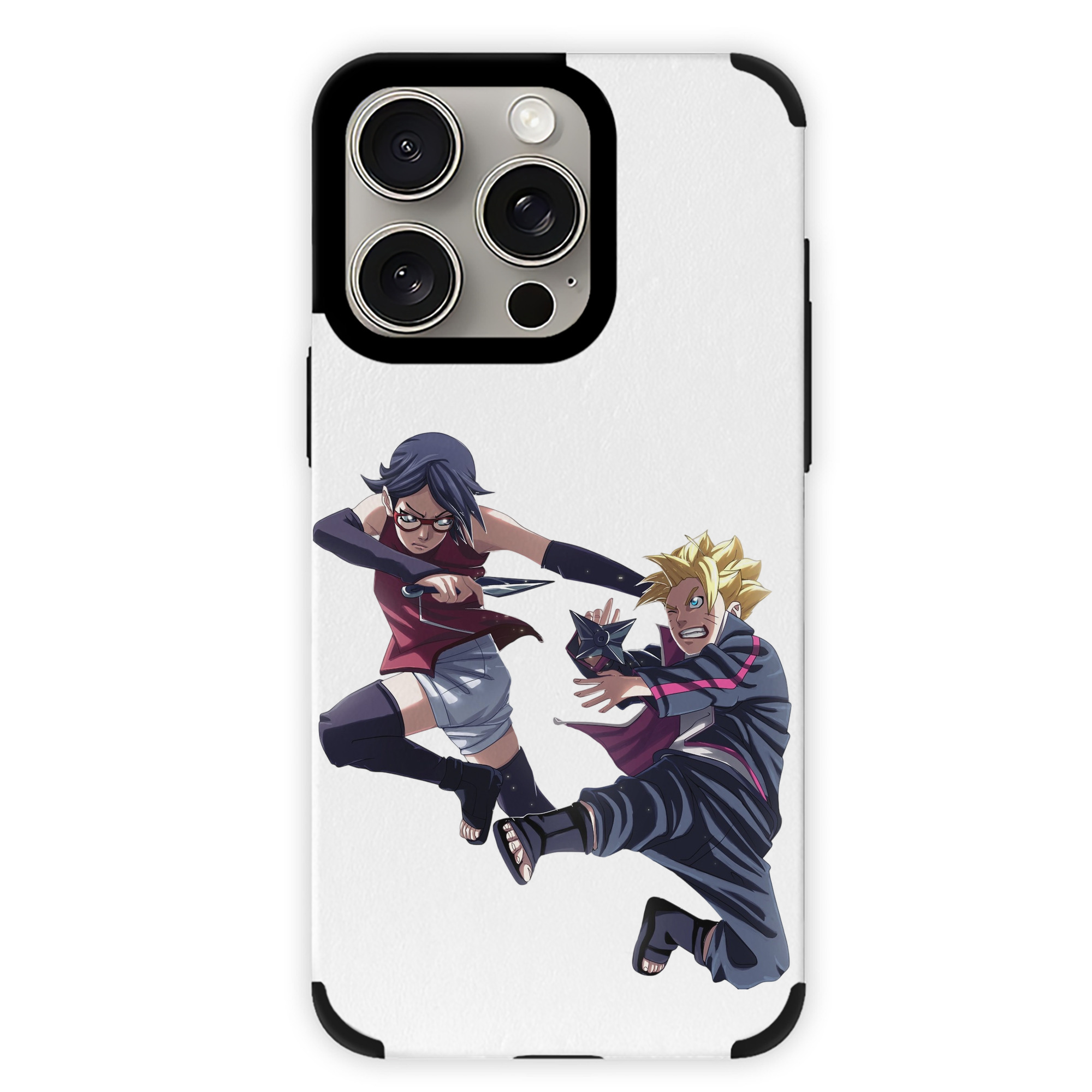 （画像用） NARUTO -ナルト- うちは サラダ Uchiha Sarada 【iPhone15ProMax対応】 PUレザー スマホケース 耐衝撃＆黄変防止