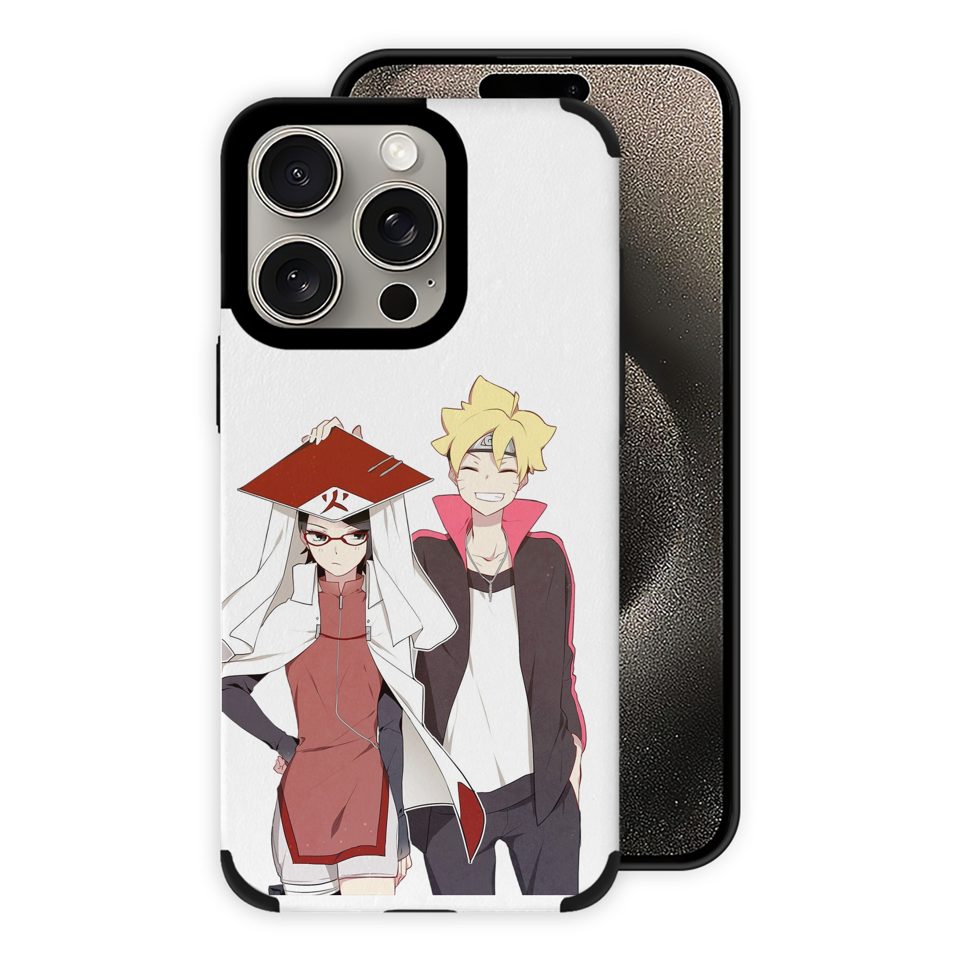 （画像用） NARUTO -ナルト- うちは サラダ Uchiha Sarada 【iPhone15ProMax対応】 PUレザー スマホケース 耐衝撃＆黄変防止