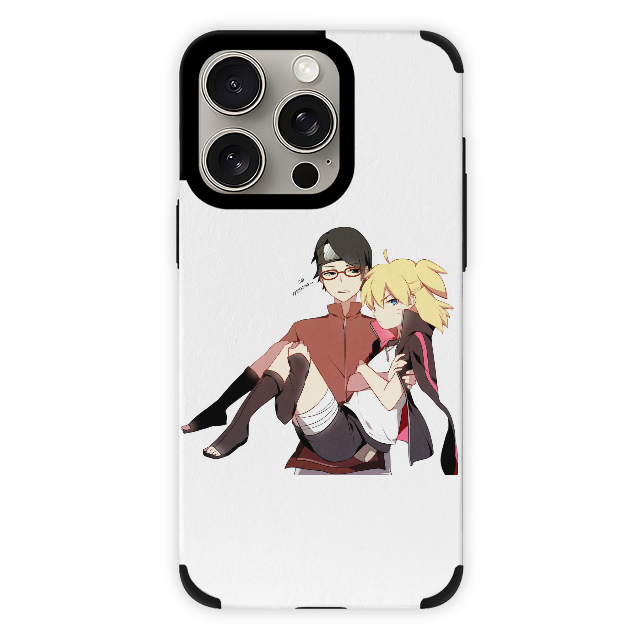 （画像用） NARUTO -ナルト- うちは サラダ Uchiha Sarada 【iPhone15ProMax対応】 PUレザー スマホケース 耐衝撃＆黄変防止