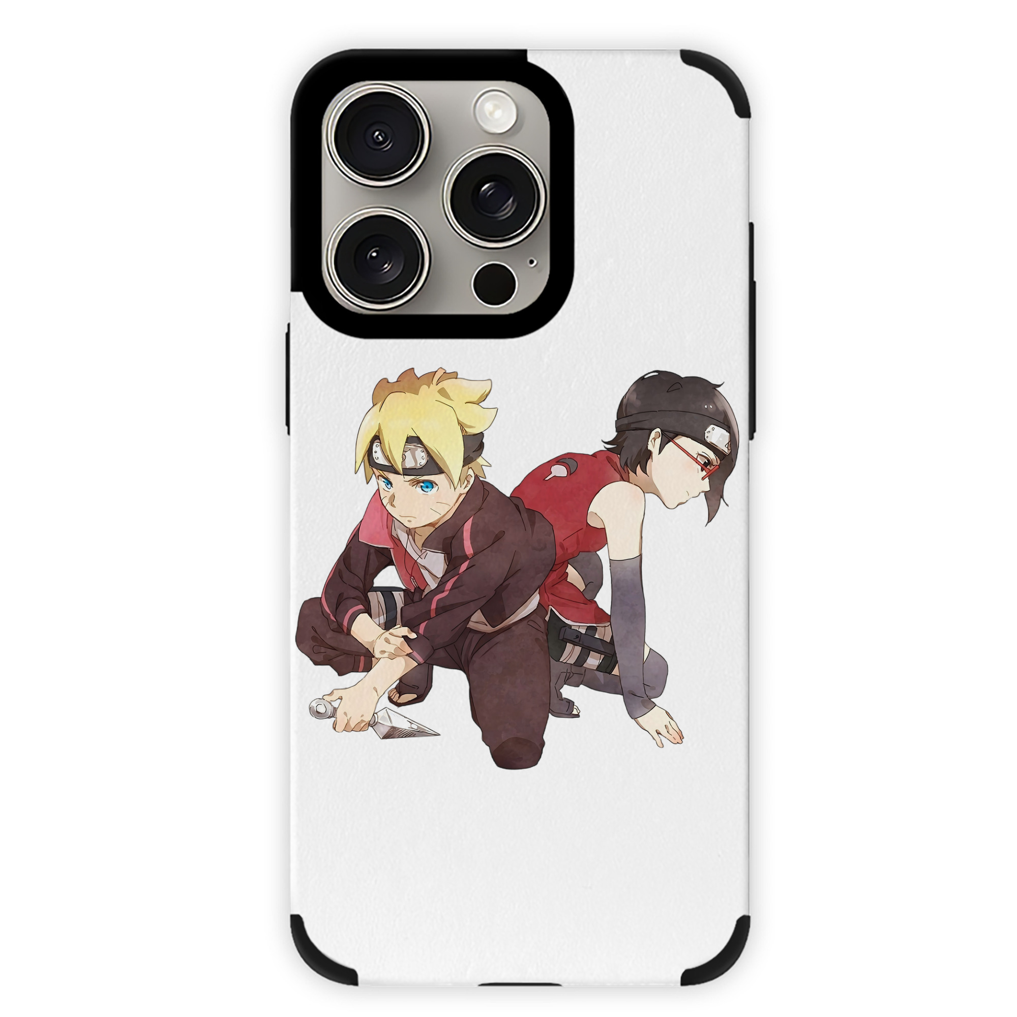 （画像用） NARUTO -ナルト- うちは サラダ Uchiha Sarada 【iPhone15ProMax対応】 PUレザー スマホケース 耐衝撃＆黄変防止