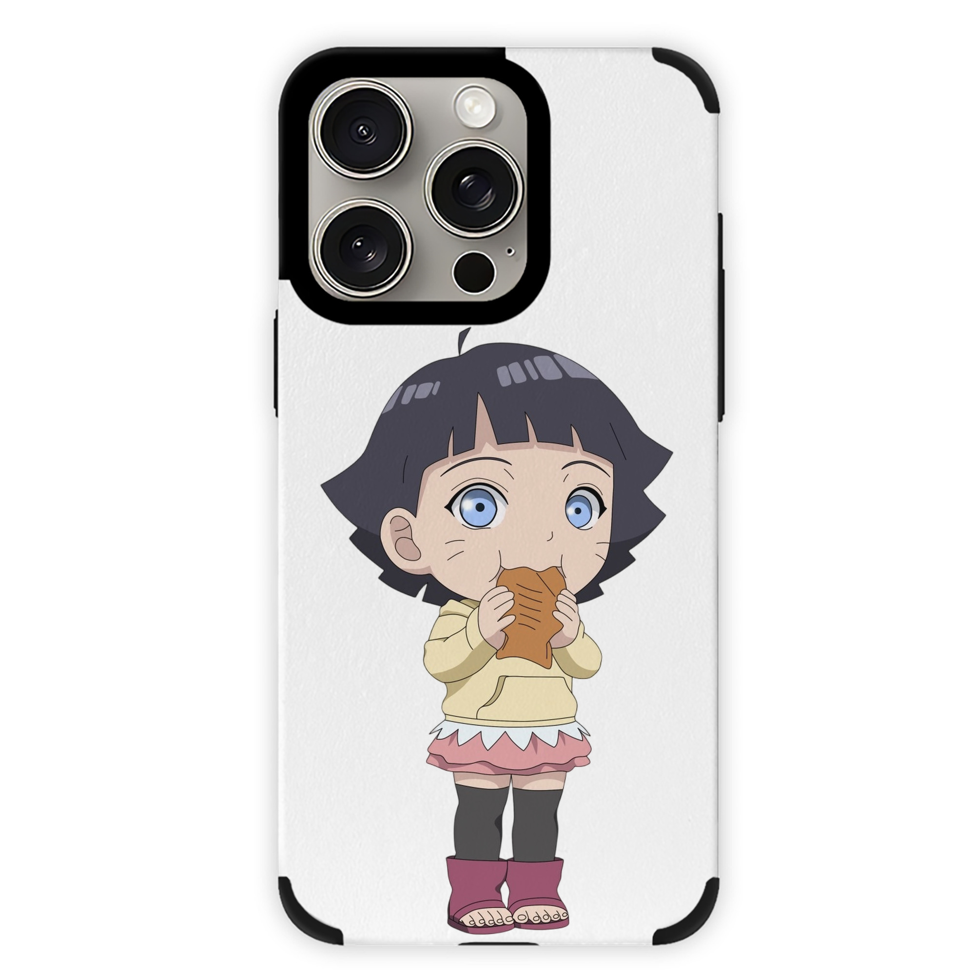 （画像用） NARUTO -ナルト- うずまき ヒマワリ Uzumaki Himawari 【iPhone15ProMax対応】 PUレザー スマホケース 耐衝撃＆黄変防止