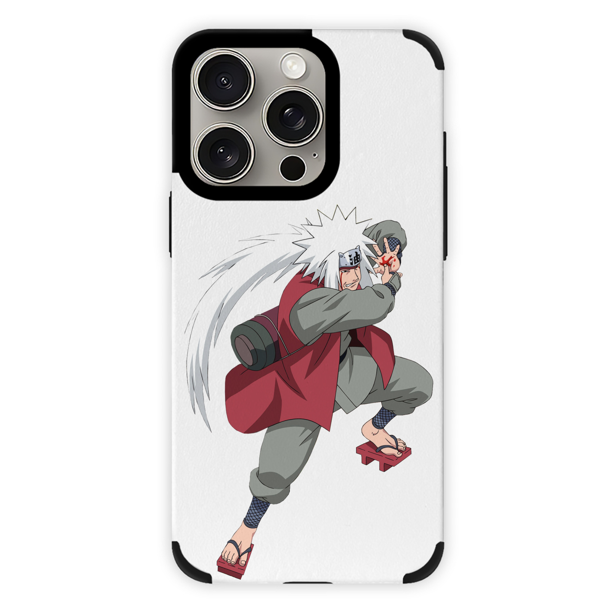（画像用） NARUTO -ナルト- 自来也（じらいや） Jiraiya 【iPhone15ProMax対応】 PUレザー スマホケース 耐衝撃＆黄変防止