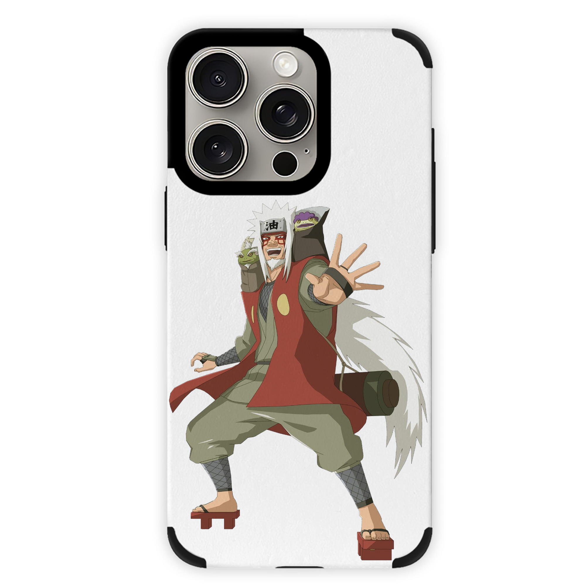（画像用） NARUTO -ナルト- 自来也（じらいや） Jiraiya 【iPhone15ProMax対応】 PUレザー スマホケース 耐衝撃＆黄変防止