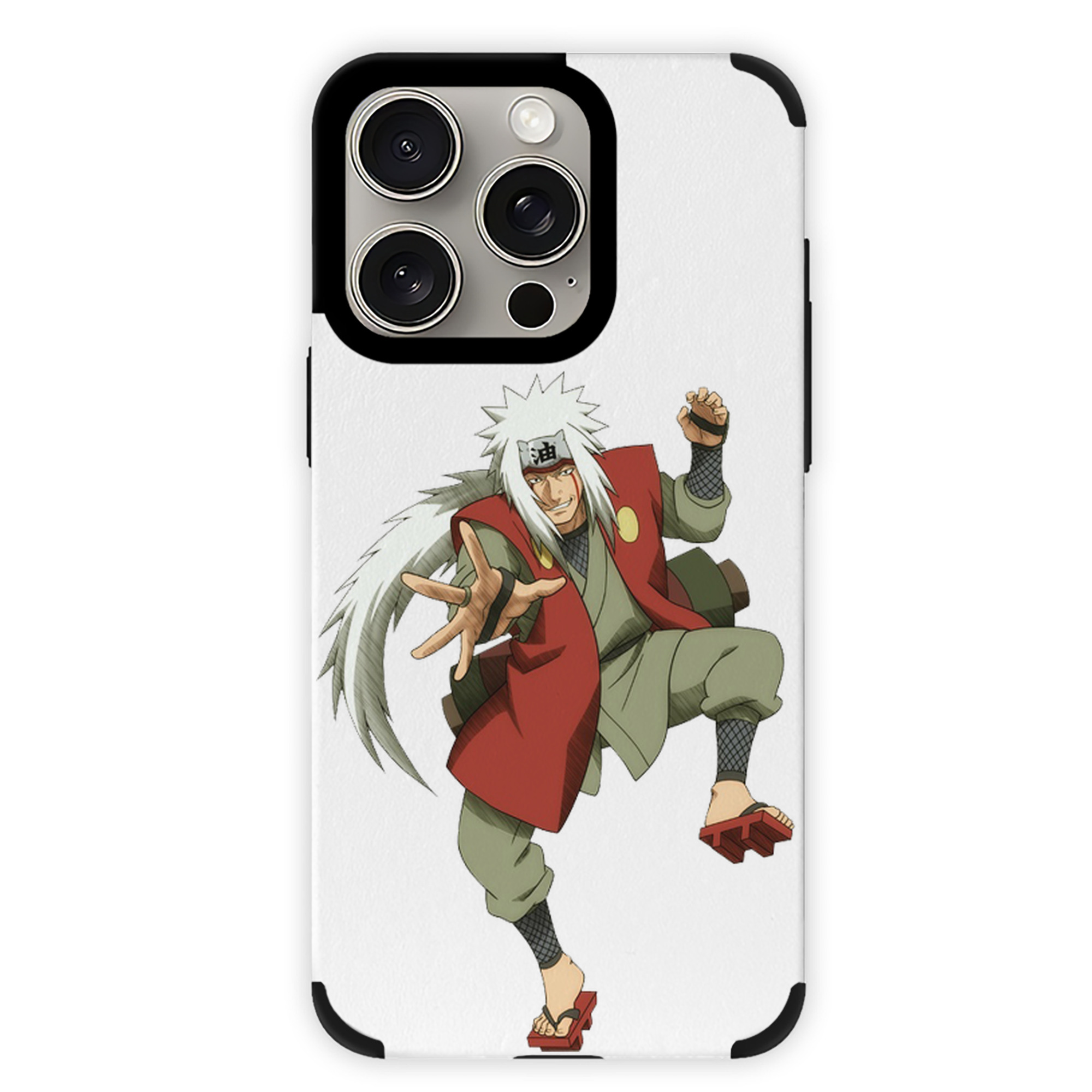 （画像用） NARUTO -ナルト- 自来也（じらいや） Jiraiya 【iPhone15ProMax対応】 PUレザー スマホケース 耐衝撃＆黄変防止