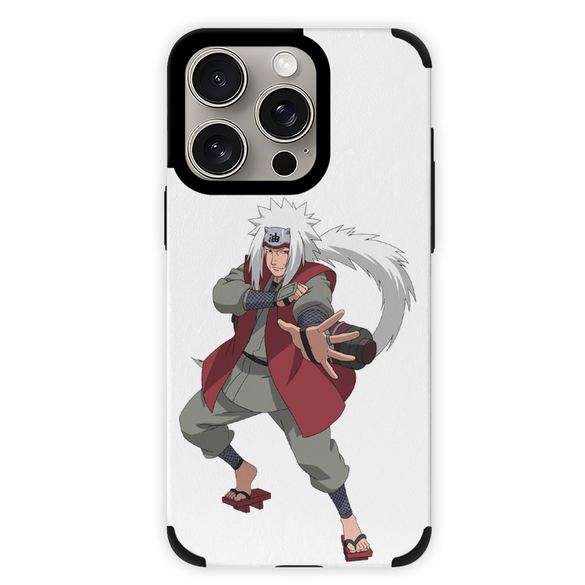 （画像用） NARUTO -ナルト- 自来也（じらいや） Jiraiya 【iPhone15ProMax対応】 PUレザー スマホケース 耐衝撃＆黄変防止