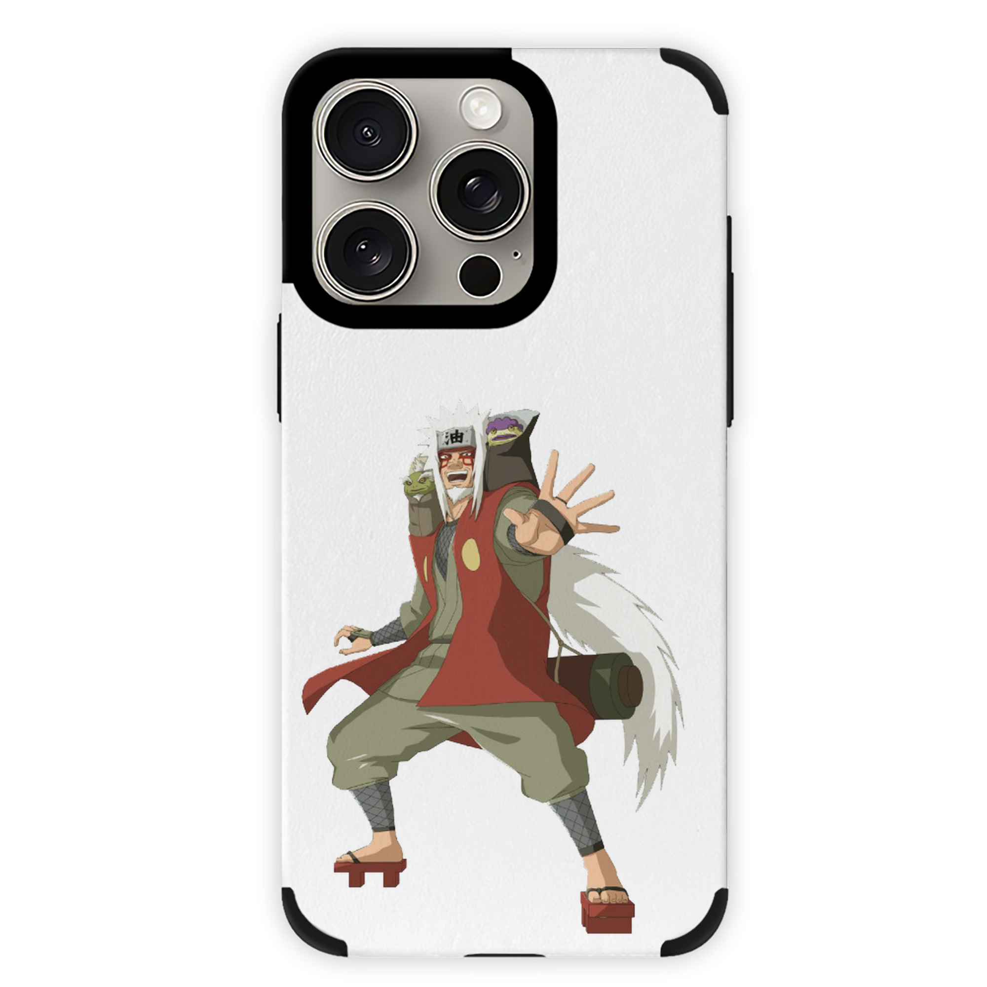 （画像用） NARUTO -ナルト- 自来也（じらいや） Jiraiya 【iPhone15ProMax対応】 PUレザー スマホケース 耐衝撃＆黄変防止