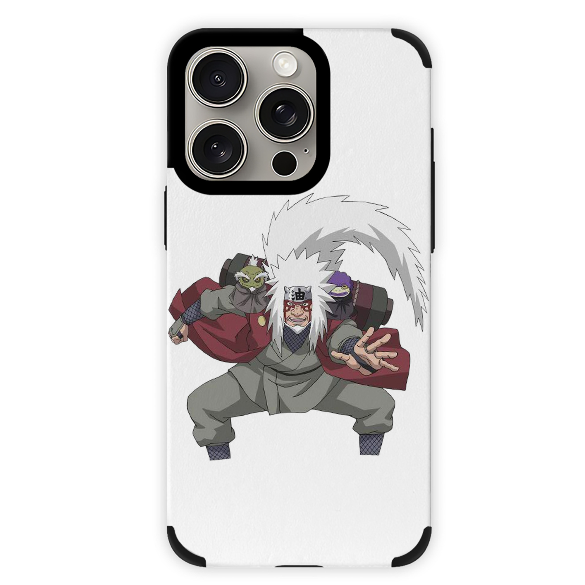 （画像用） NARUTO -ナルト- 自来也（じらいや） Jiraiya 【iPhone15ProMax対応】 PUレザー スマホケース 耐衝撃＆黄変防止