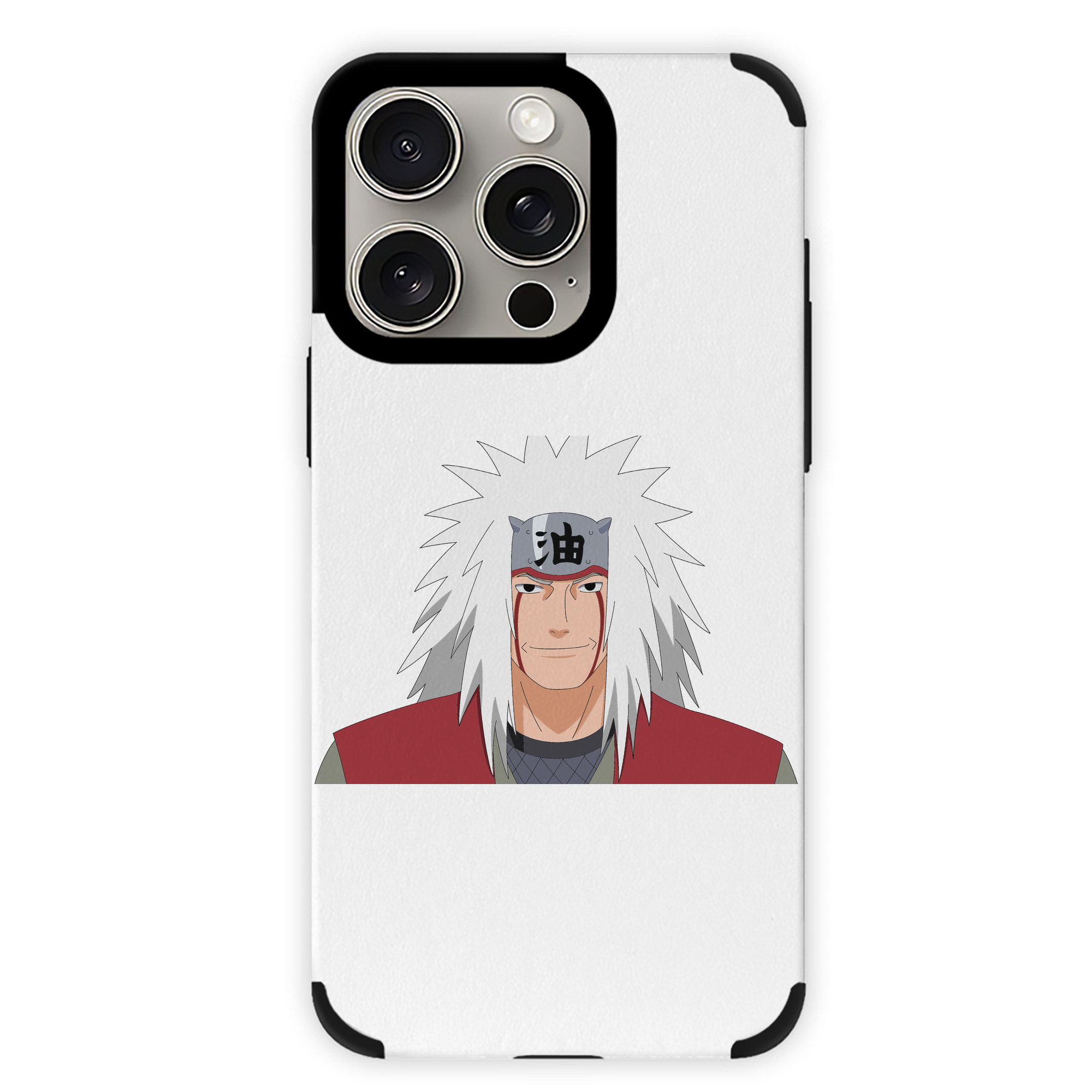 （画像用） NARUTO -ナルト- 自来也（じらいや） Jiraiya 【iPhone15ProMax対応】 PUレザー スマホケース 耐衝撃＆黄変防止