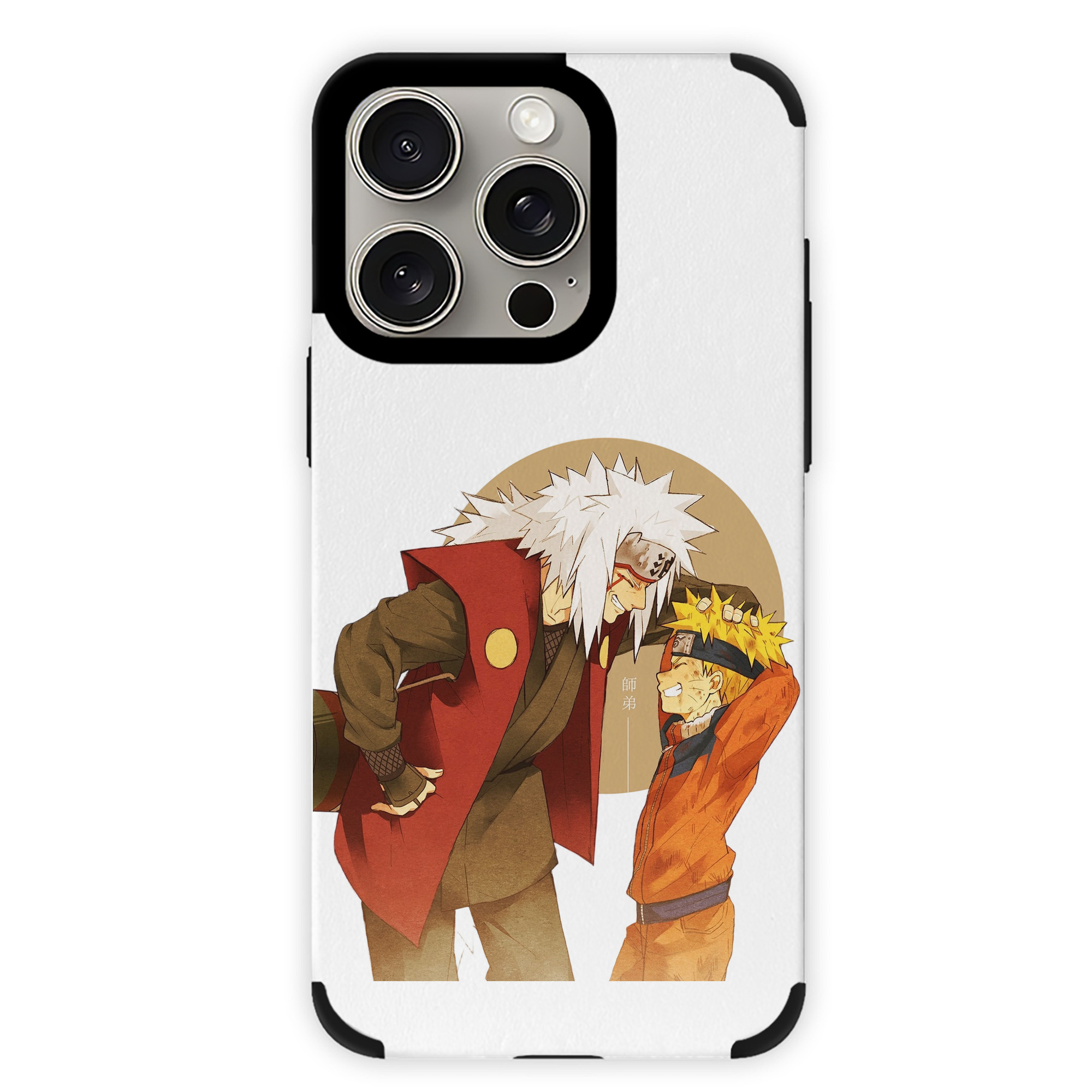 （画像用） NARUTO -ナルト- 自来也（じらいや） Jiraiya 【iPhone15ProMax対応】 PUレザー スマホケース 耐衝撃＆黄変防止