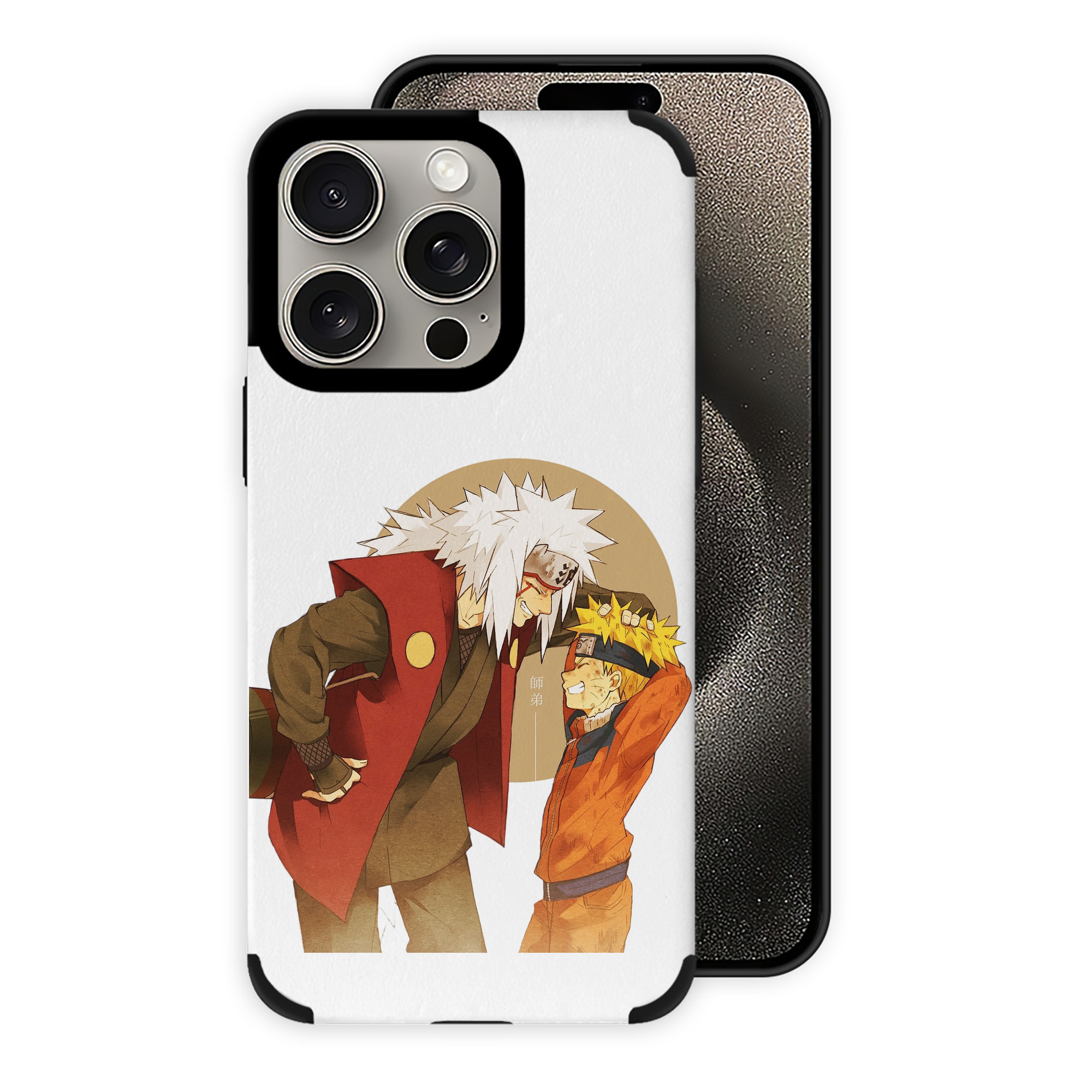 （画像用） NARUTO -ナルト- 自来也（じらいや） Jiraiya 【iPhone15ProMax対応】 PUレザー スマホケース 耐衝撃＆黄変防止