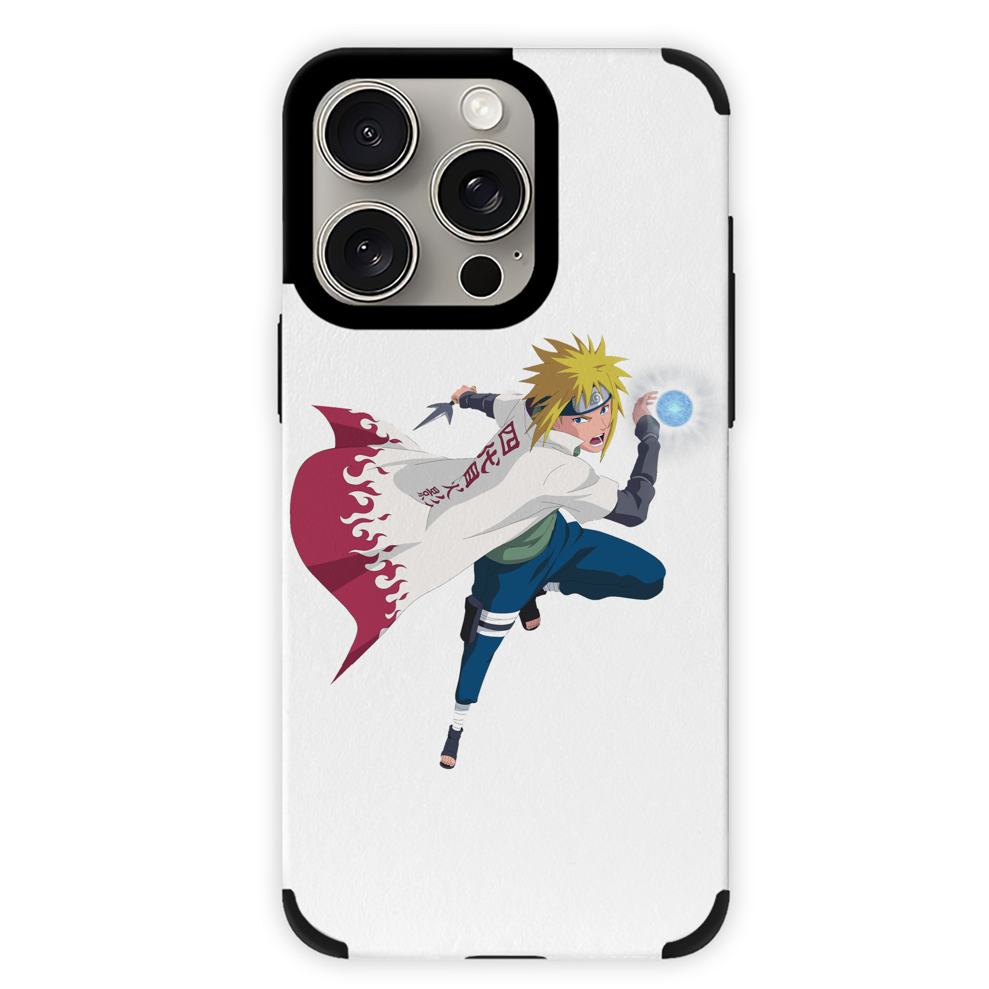 （画像用） NARUTO -ナルト- 波風 ミナト Namikaze Minato 【iPhone15ProMax対応】 PUレザー スマホケース 耐衝撃＆黄変防止