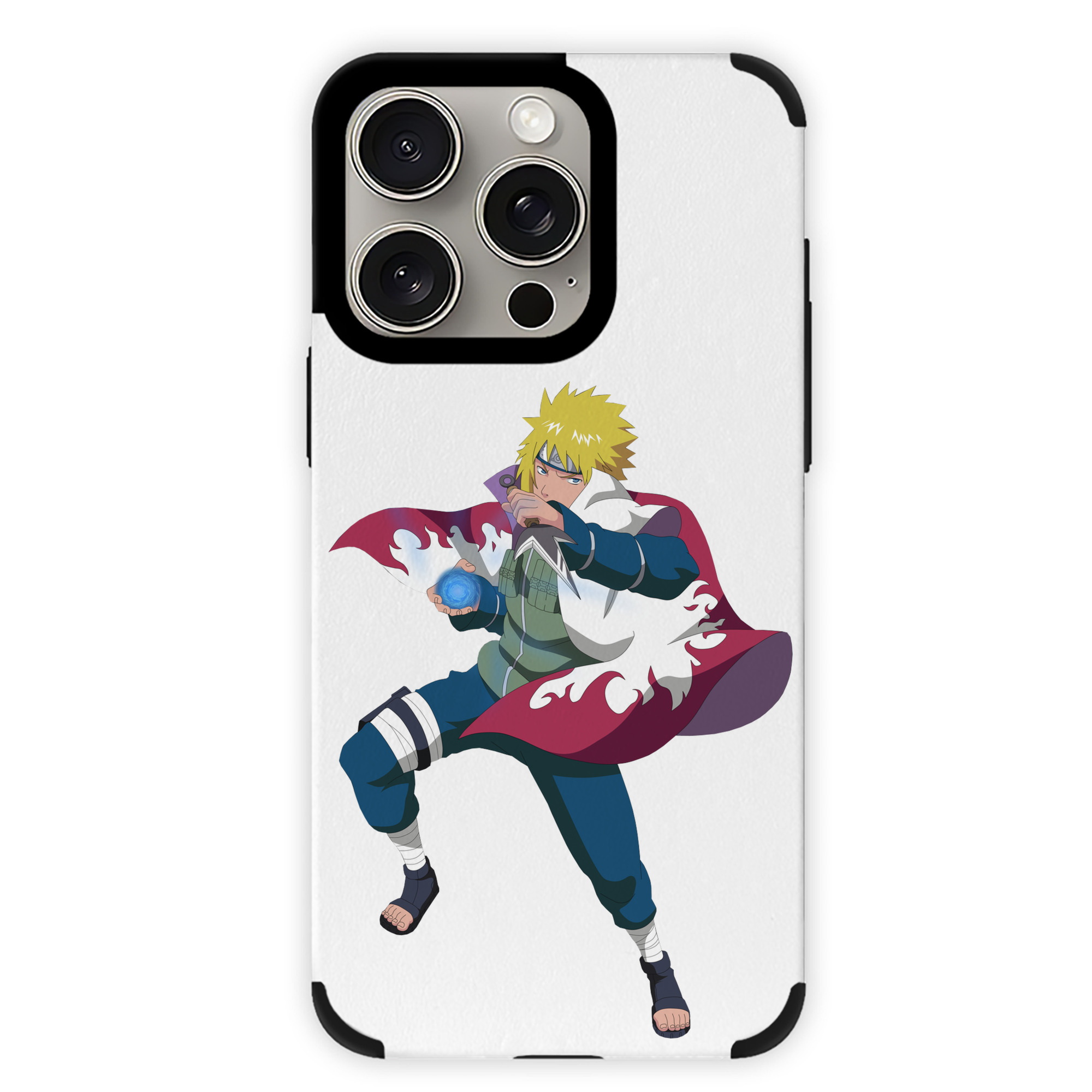 （画像用） NARUTO -ナルト- 波風 ミナト Namikaze Minato 【iPhone15ProMax対応】 PUレザー スマホケース 耐衝撃＆黄変防止