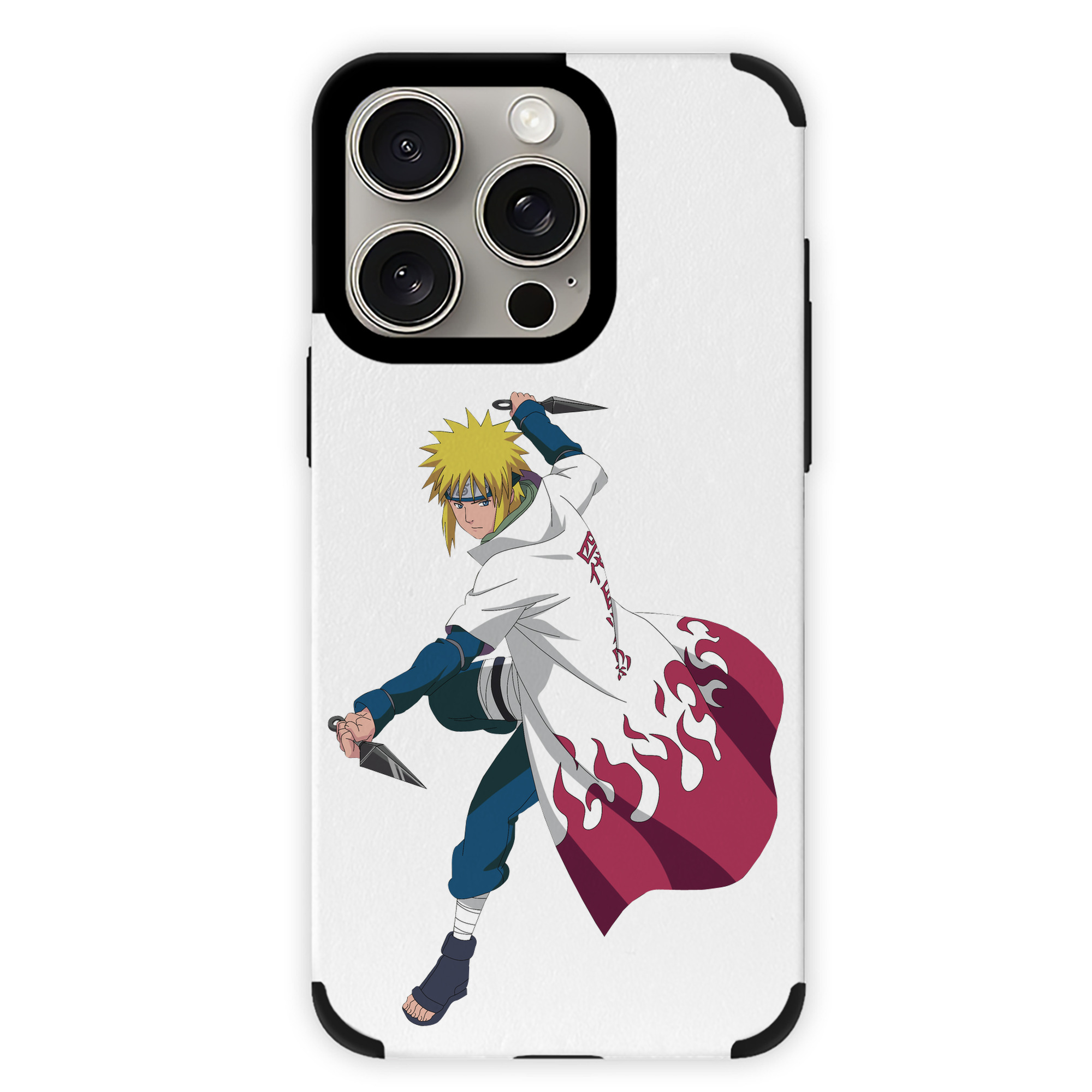 （画像用） NARUTO -ナルト- 波風 ミナト Namikaze Minato 【iPhone15ProMax対応】 PUレザー スマホケース 耐衝撃＆黄変防止