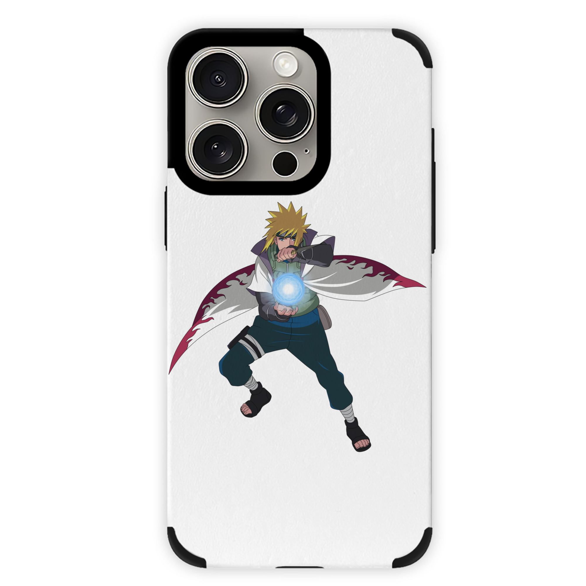 （画像用） NARUTO -ナルト- 波風 ミナト Namikaze Minato 【iPhone15ProMax対応】 PUレザー スマホケース 耐衝撃＆黄変防止
