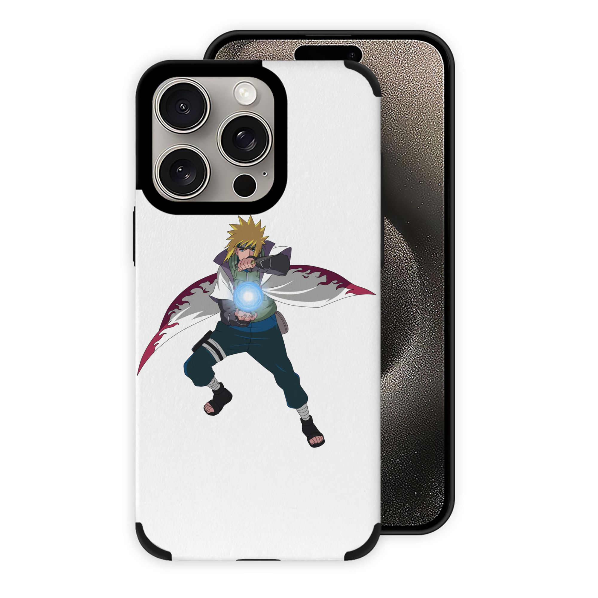 （画像用） NARUTO -ナルト- 波風 ミナト Namikaze Minato 【iPhone15ProMax対応】 PUレザー スマホケース 耐衝撃＆黄変防止